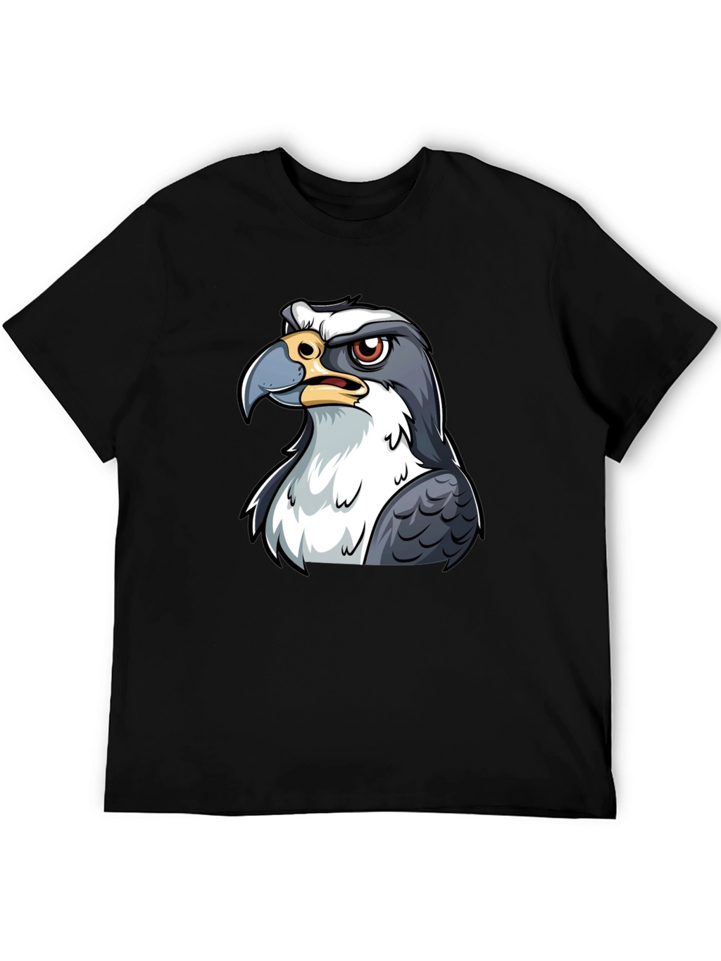 Angry Bird Graphic Tee - Black Cotton T-Shirt