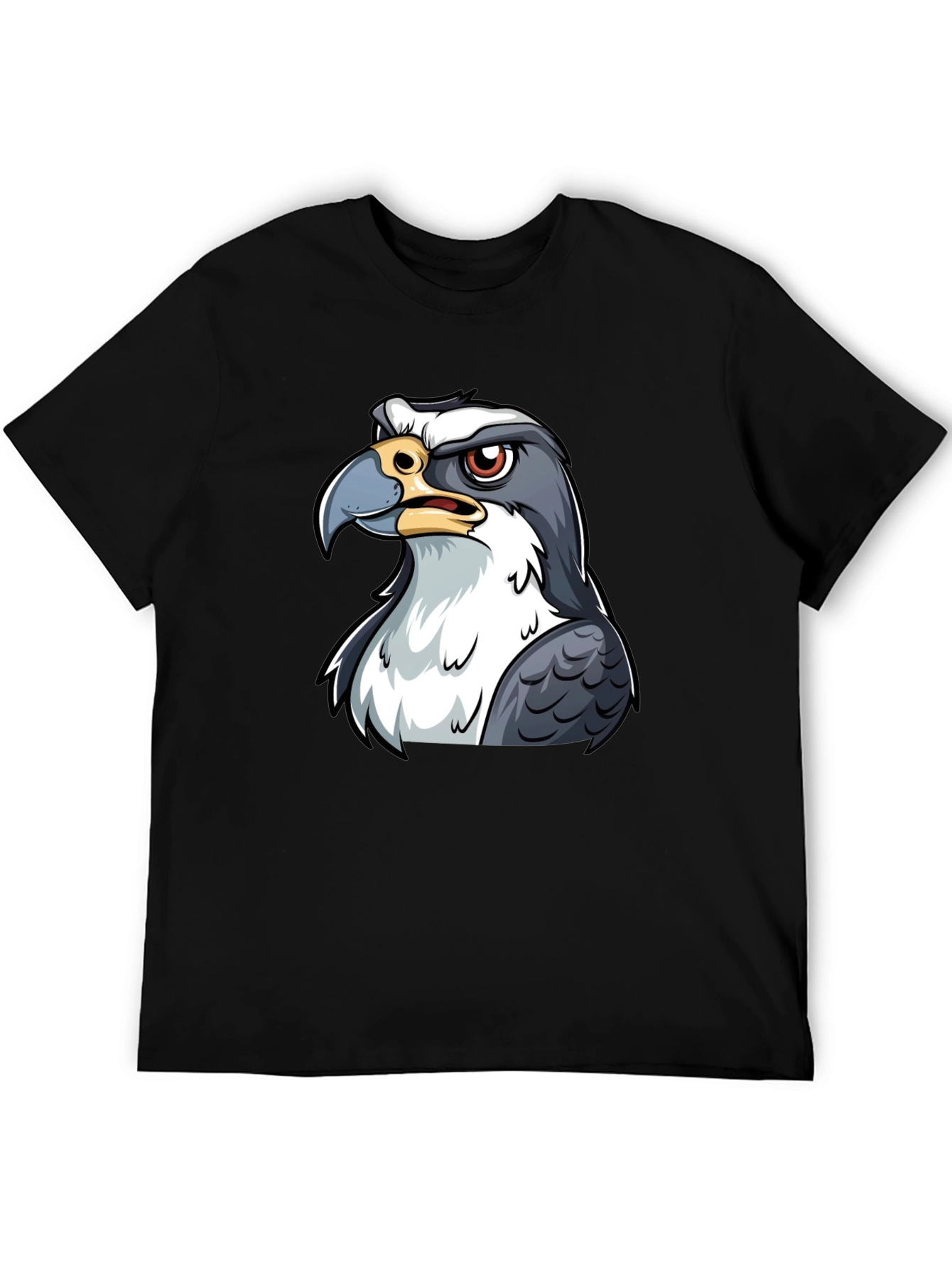 Angry Bird Graphic Tee - Black Cotton T-Shirt