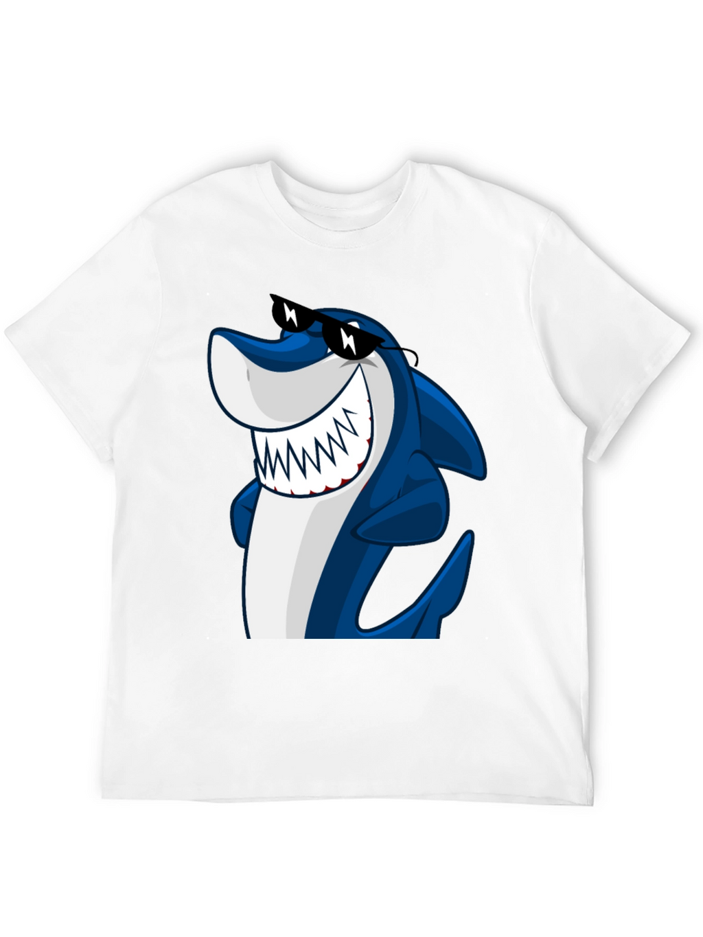 Cool Shark Graphic Tee - Black Cotton Shirt