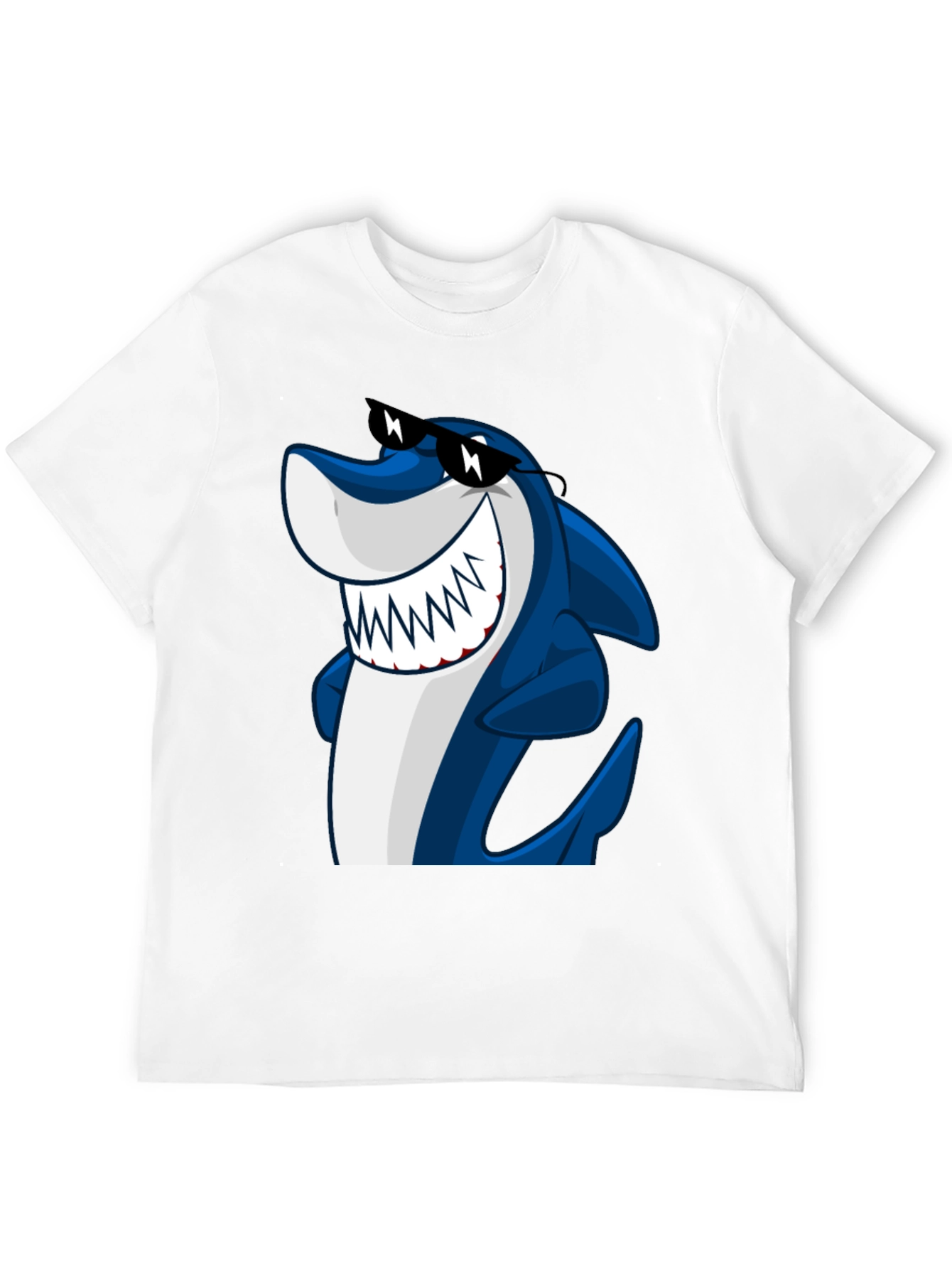 Cool Shark Graphic Tee - Black Cotton Shirt