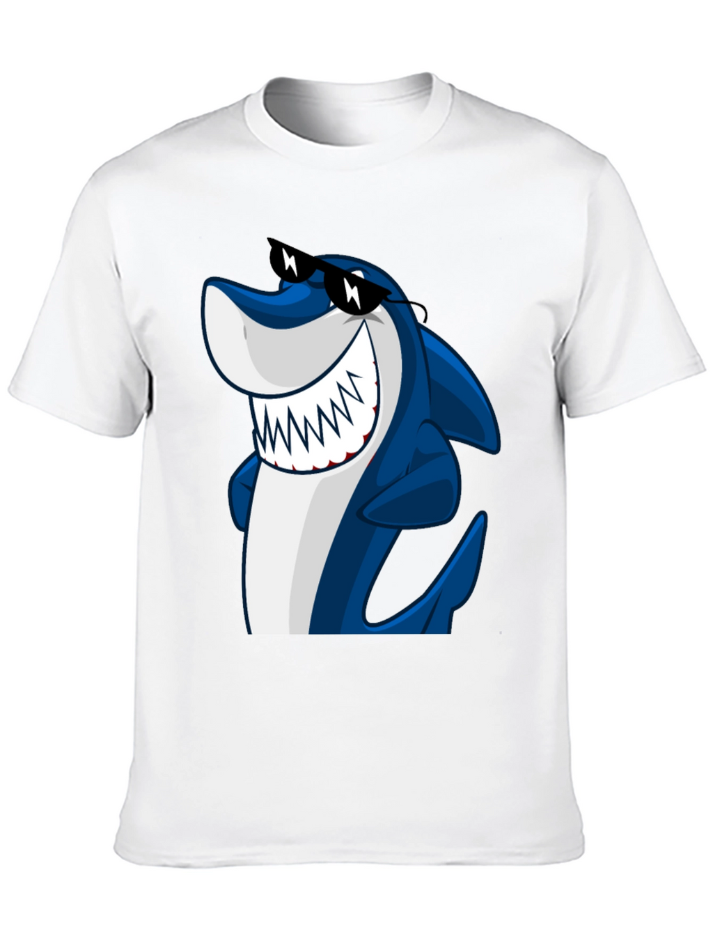 Cool Shark Graphic Tee - Black Cotton Shirt