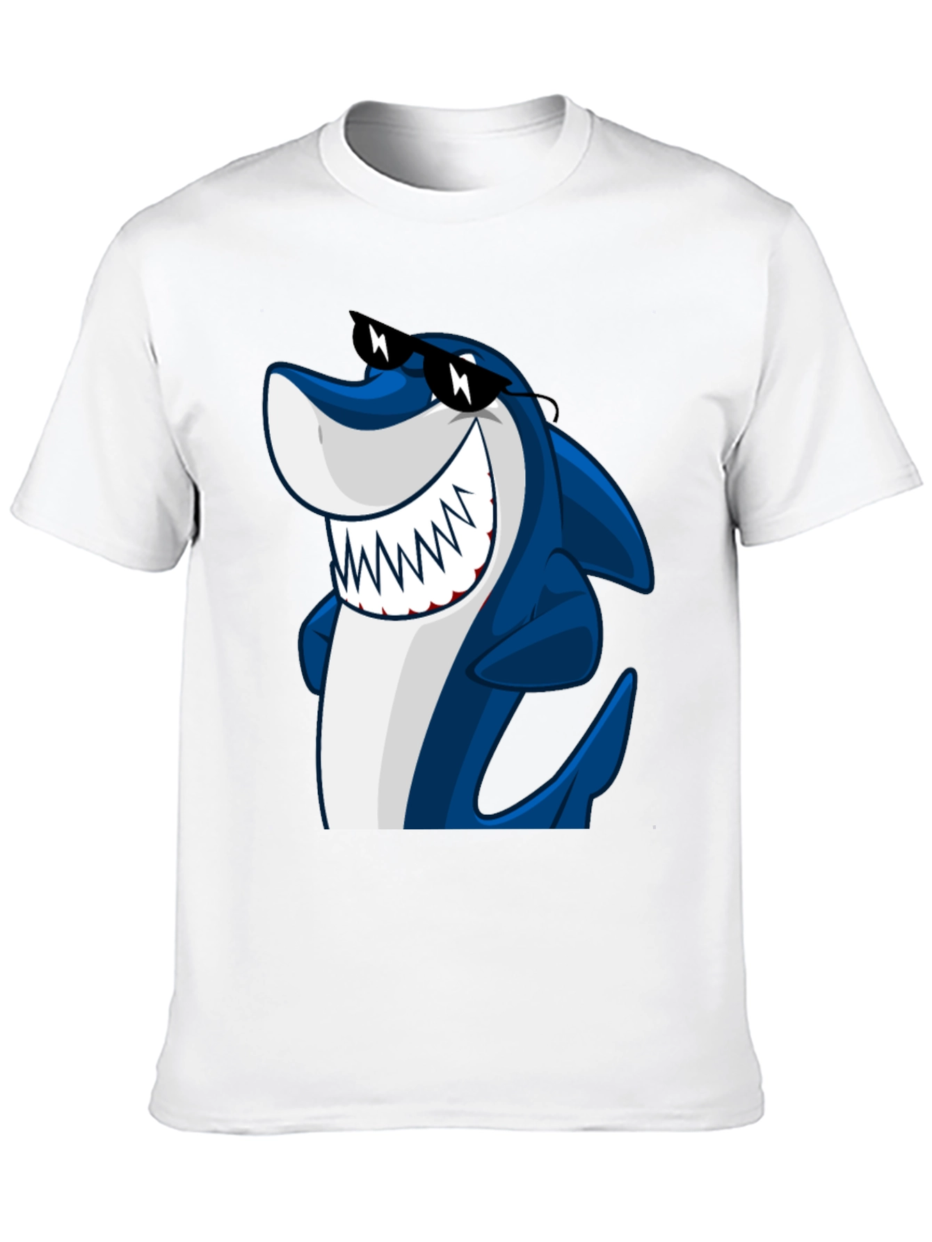 Cool Shark Graphic Tee - Black Cotton Shirt