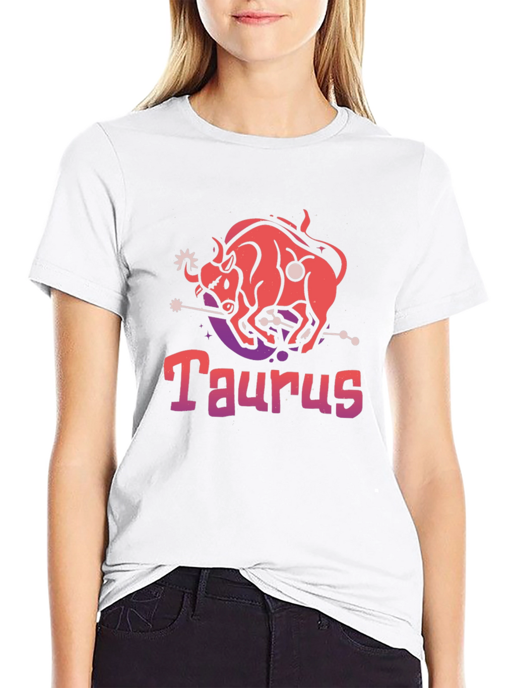 Taurus Zodiac Graphic T-Shirt - Black