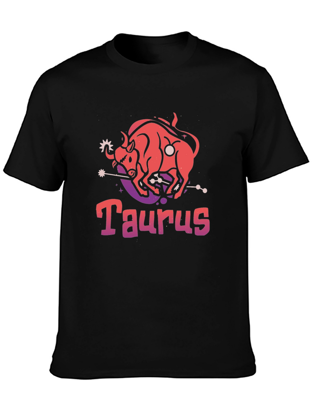 Taurus Zodiac Graphic T-Shirt - Black