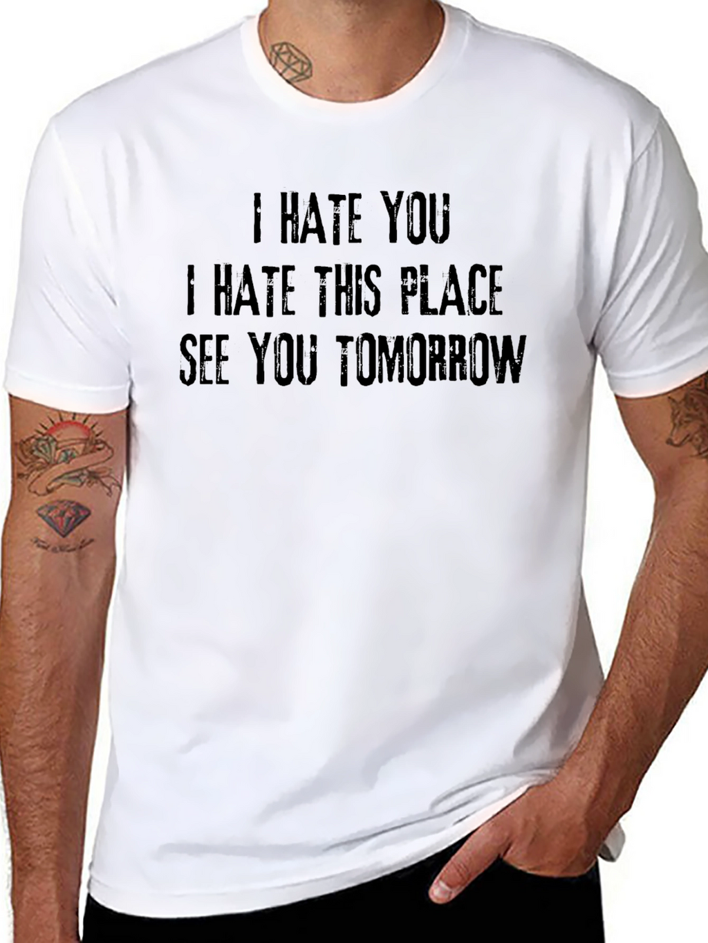 I Hate You T-Shirt - Funny Sarcastic Graphic Tee