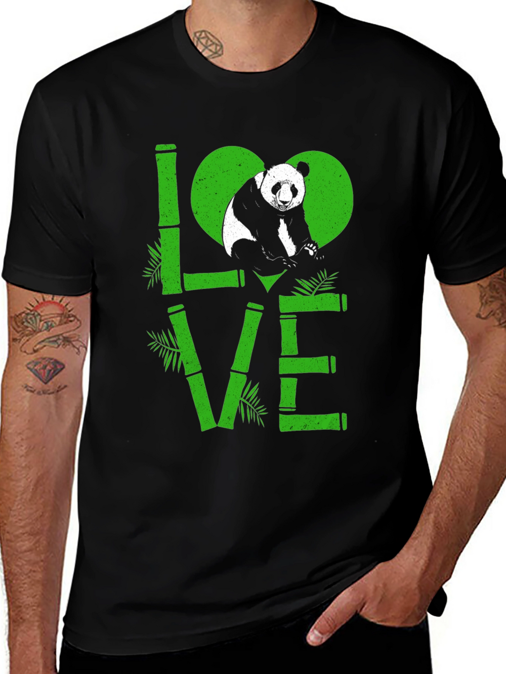 Panda Love Bamboo Graphic T-Shirt