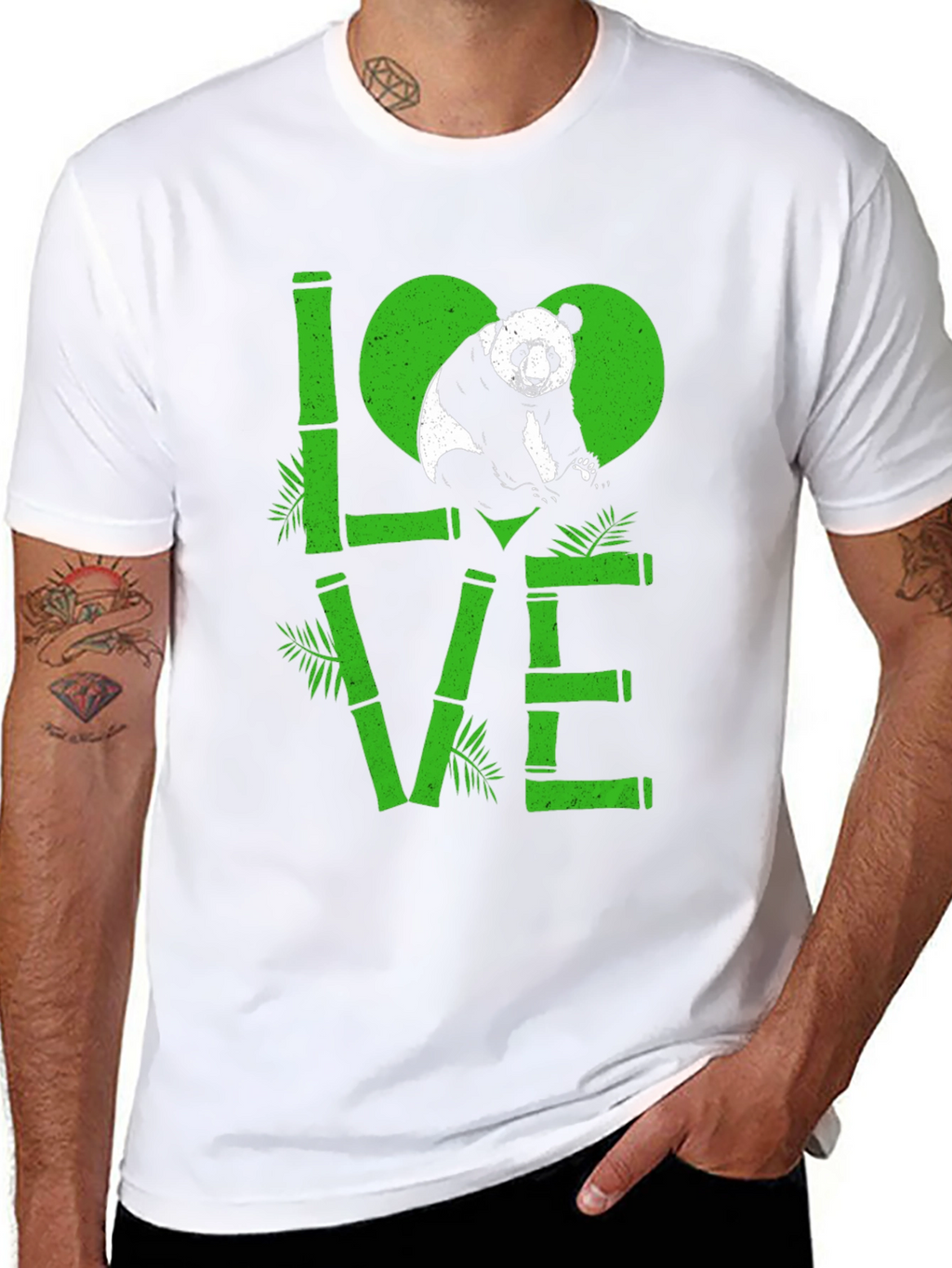 Panda Love Bamboo Graphic T-Shirt
