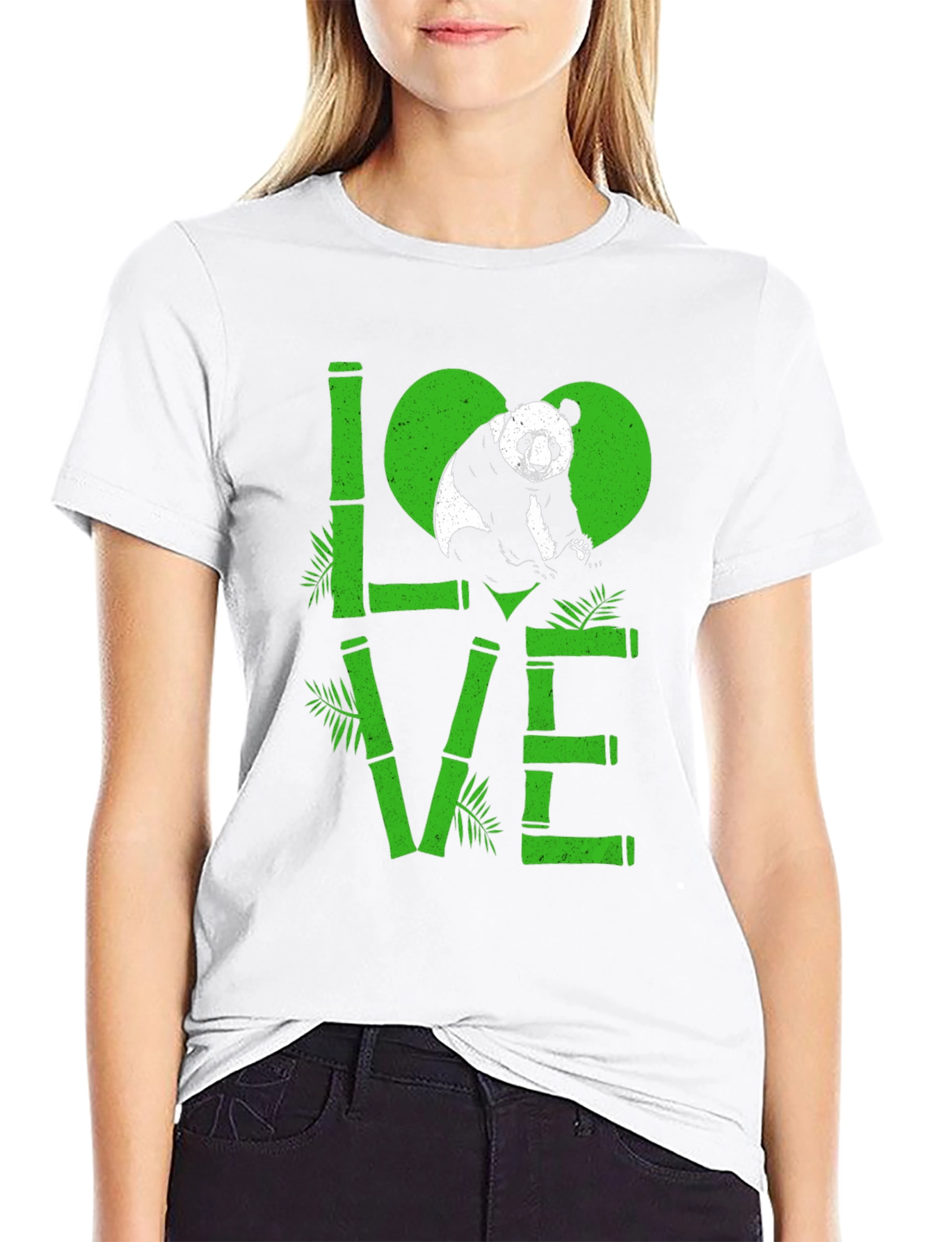 Panda Love Bamboo Graphic T-Shirt