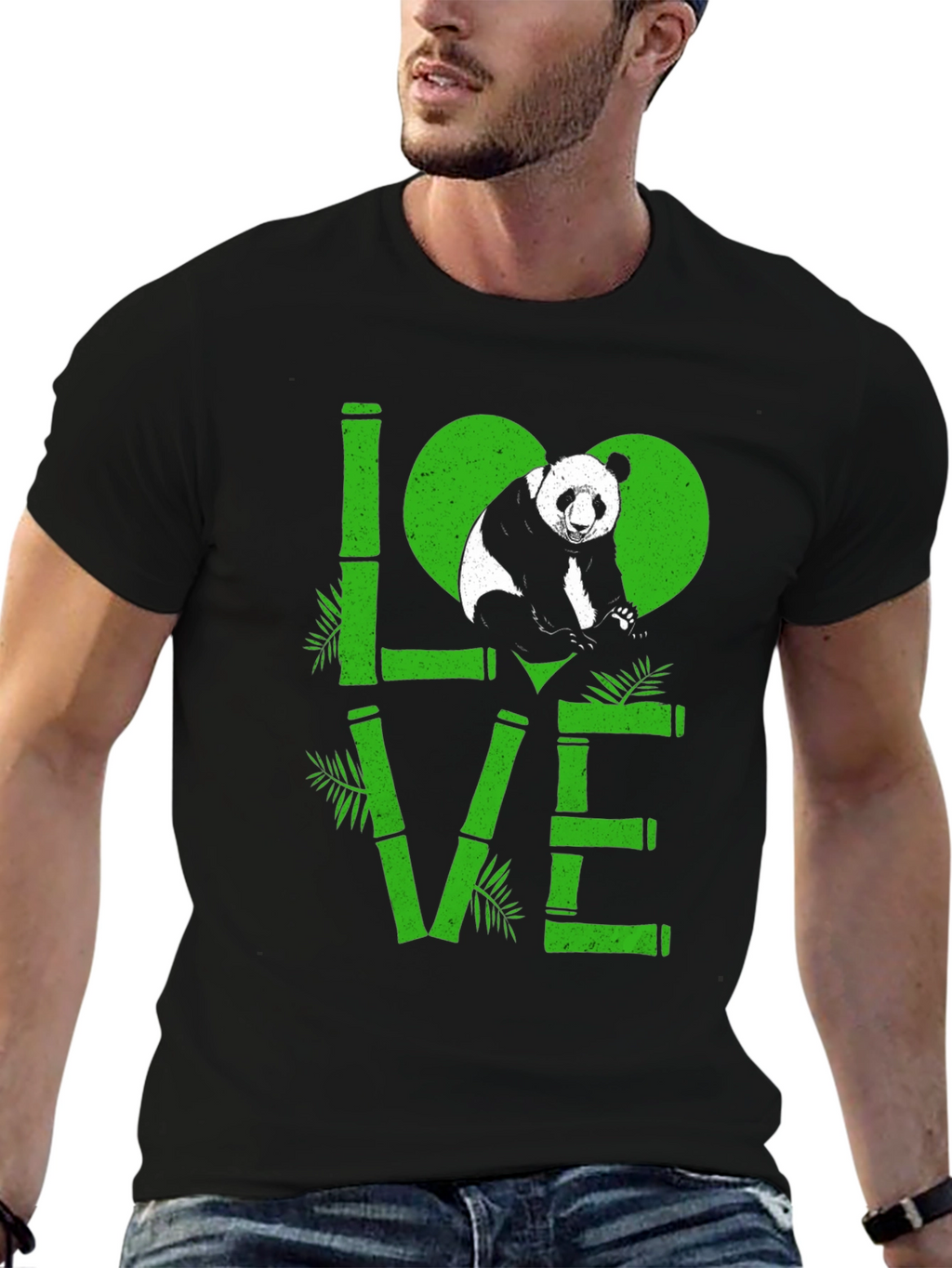 Panda Love Bamboo Graphic T-Shirt