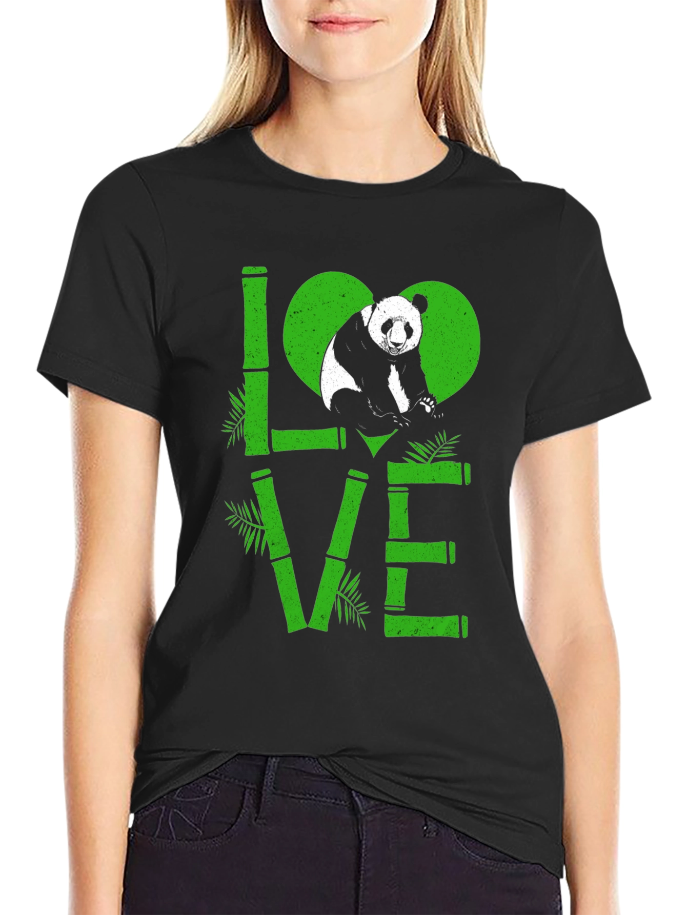 Panda Love Bamboo Graphic T-Shirt