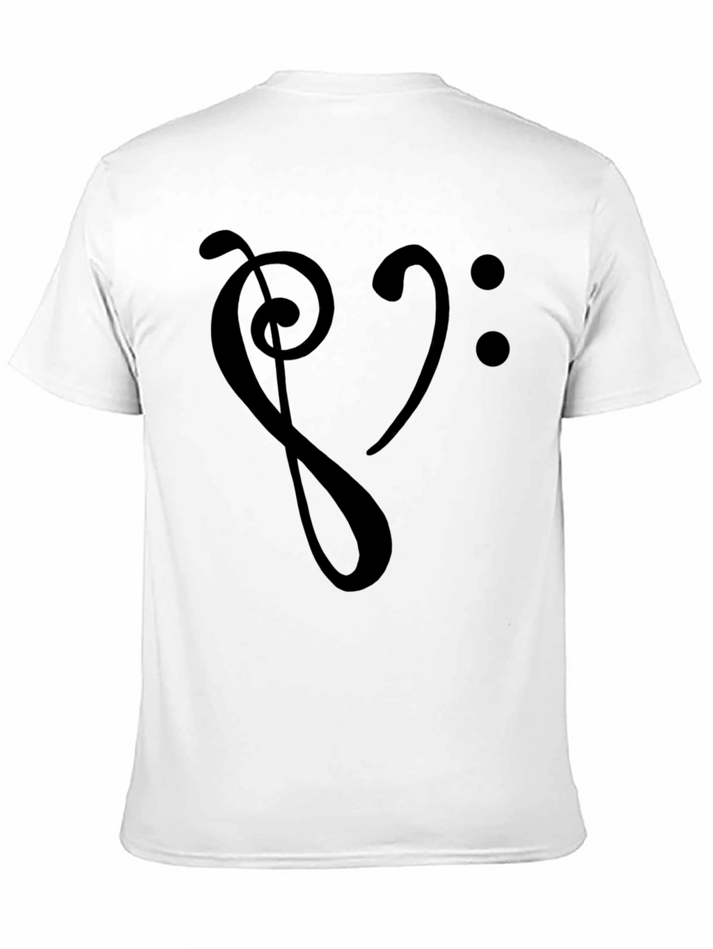 Music Heartbeat T-Shirt - Stylish Bass Clef Graphic Tee