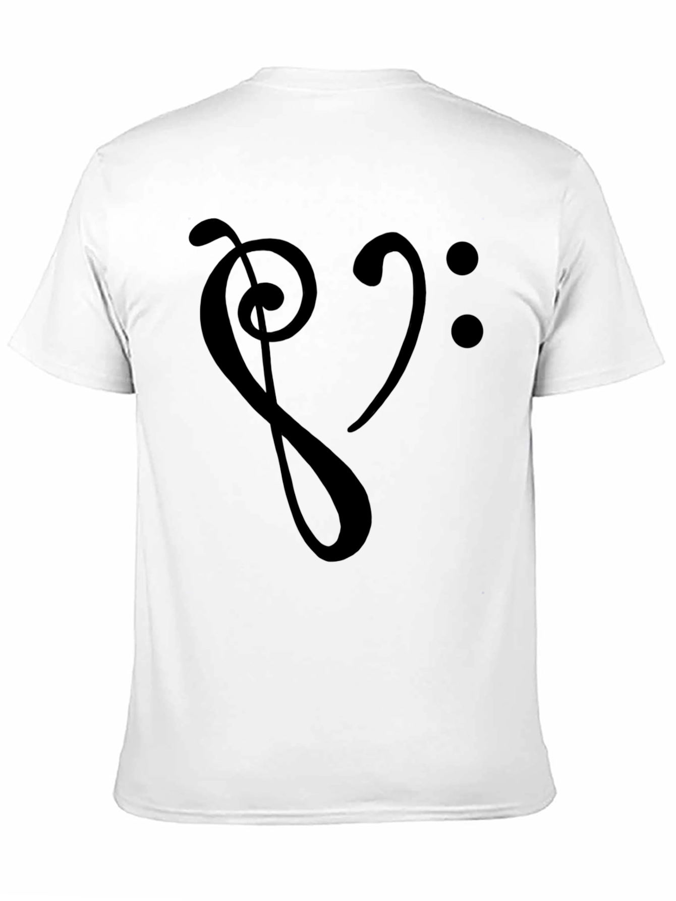 Music Heartbeat T-Shirt - Stylish Bass Clef Graphic Tee
