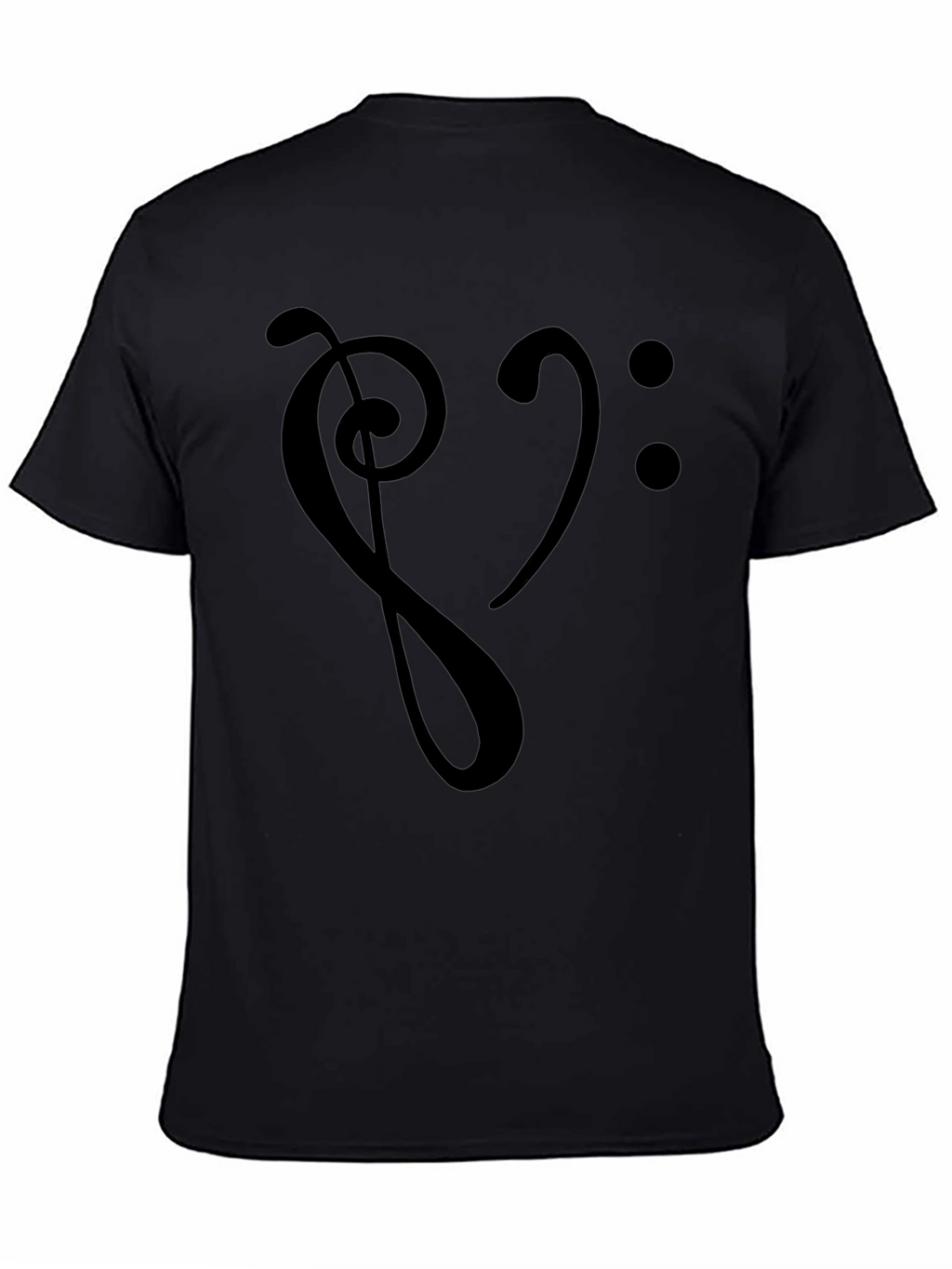 Music Heartbeat T-Shirt - Stylish Bass Clef Graphic Tee