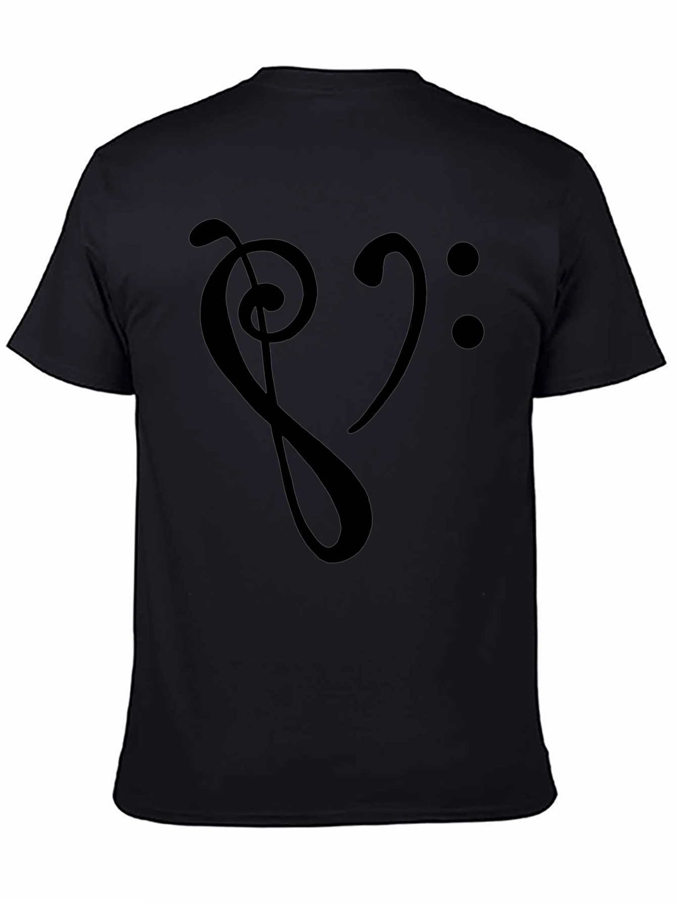 Music Heartbeat T-Shirt - Stylish Bass Clef Graphic Tee