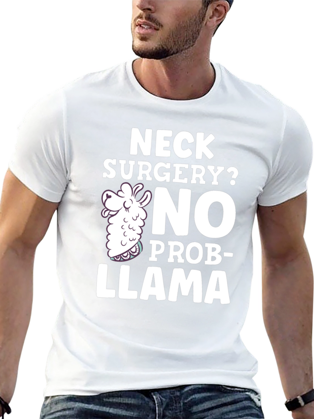 Neck Surgery? No Prob-Llama Funny T-Shirt