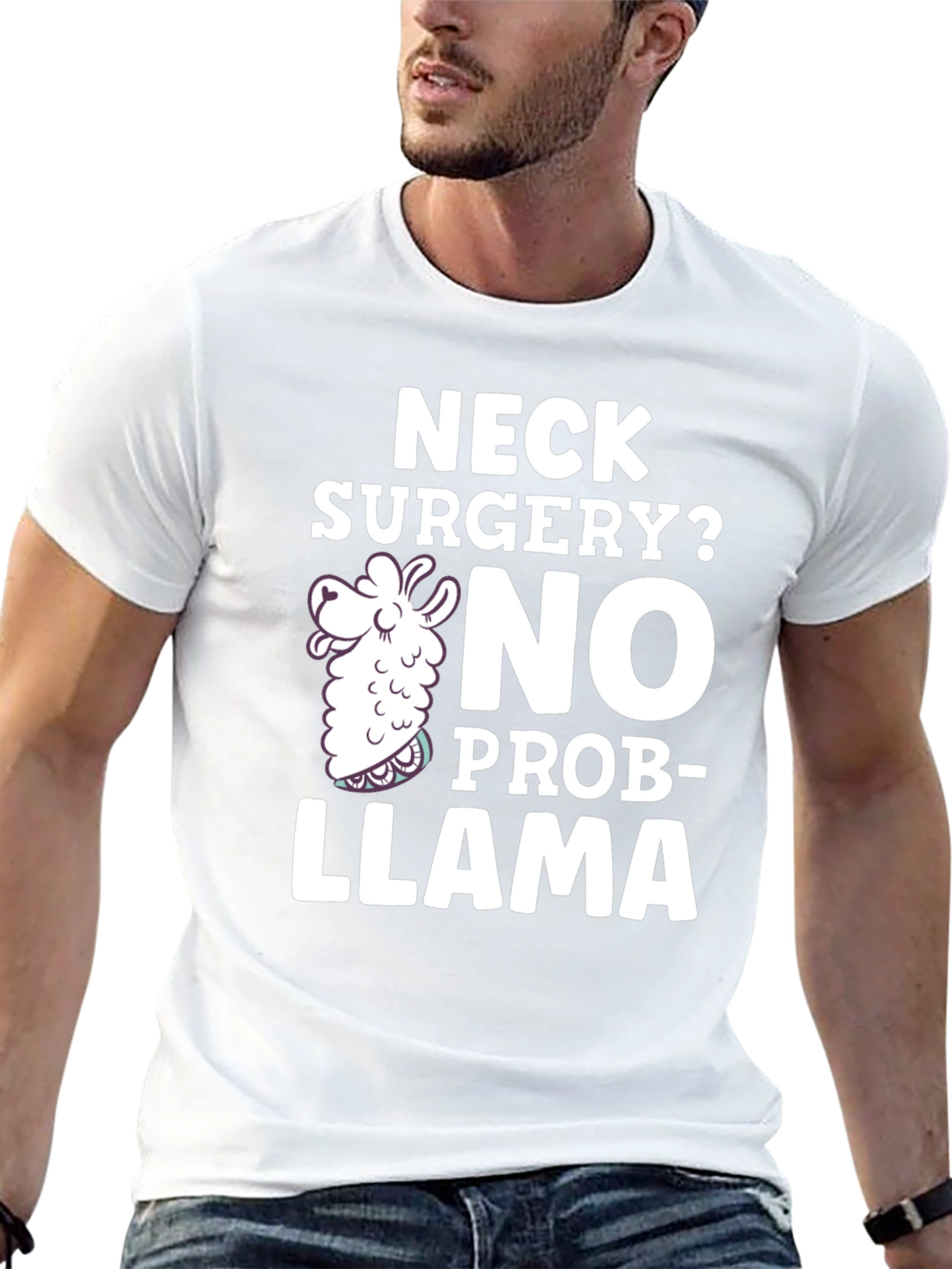 Neck Surgery? No Prob-Llama Funny T-Shirt
