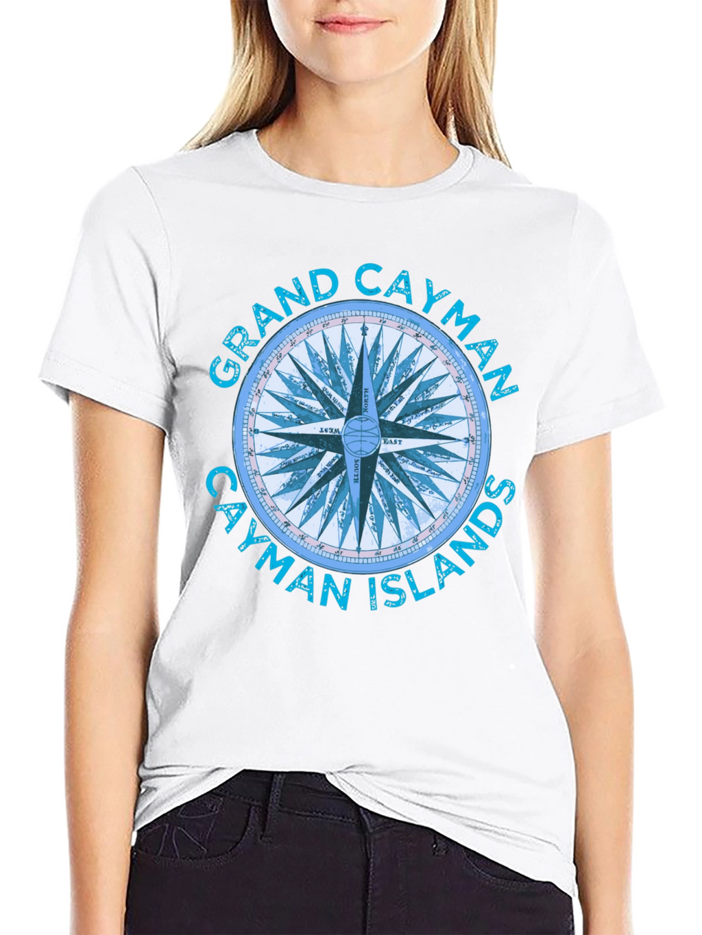 Grand Cayman Compass Islands Graphic T-Shirt
