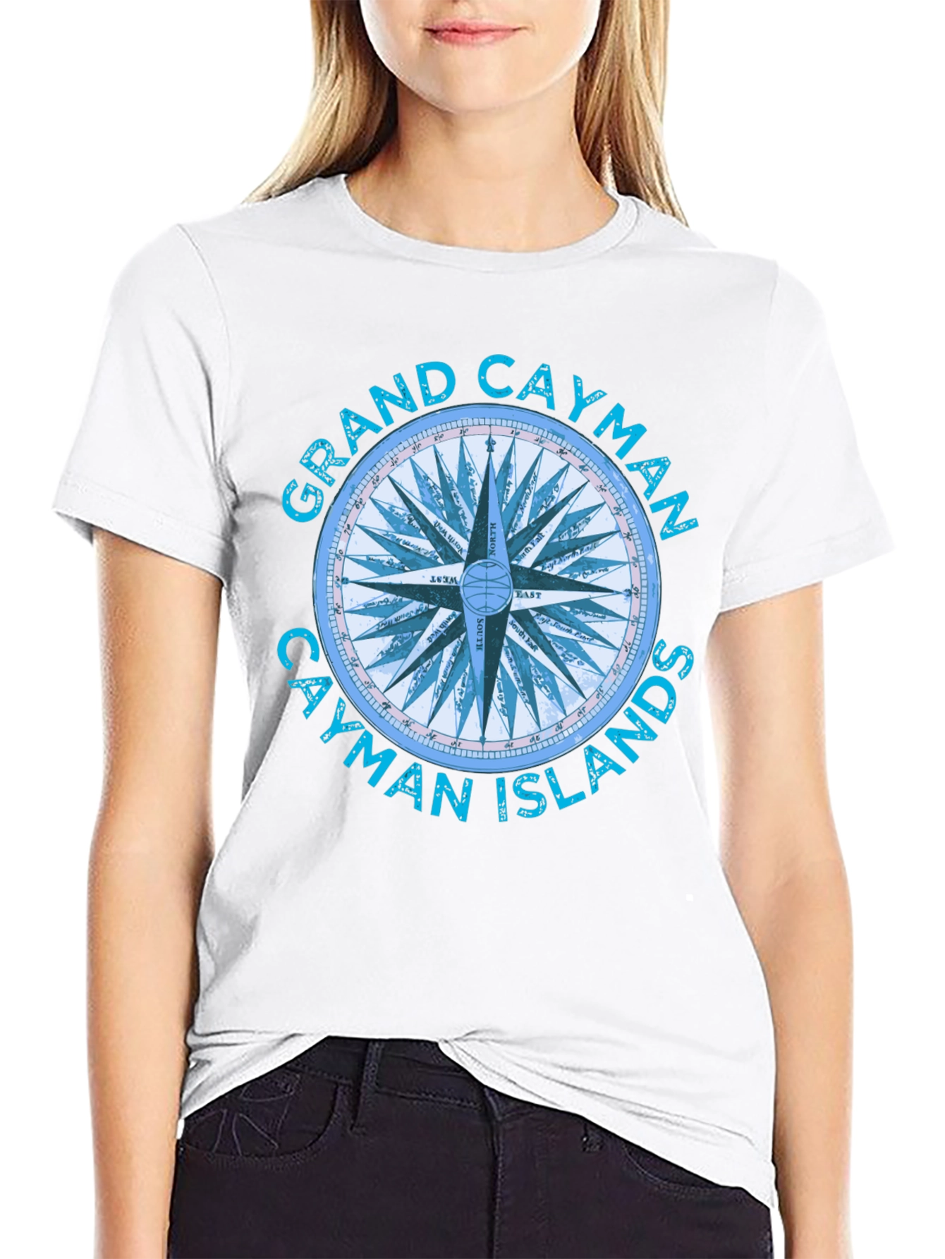 Grand Cayman Compass Islands Graphic T-Shirt