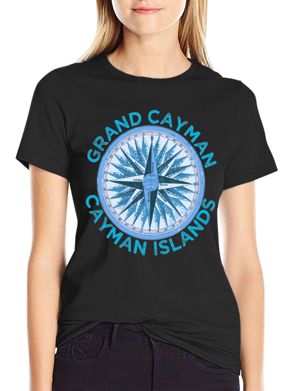 Grand Cayman Compass Islands Graphic T-Shirt