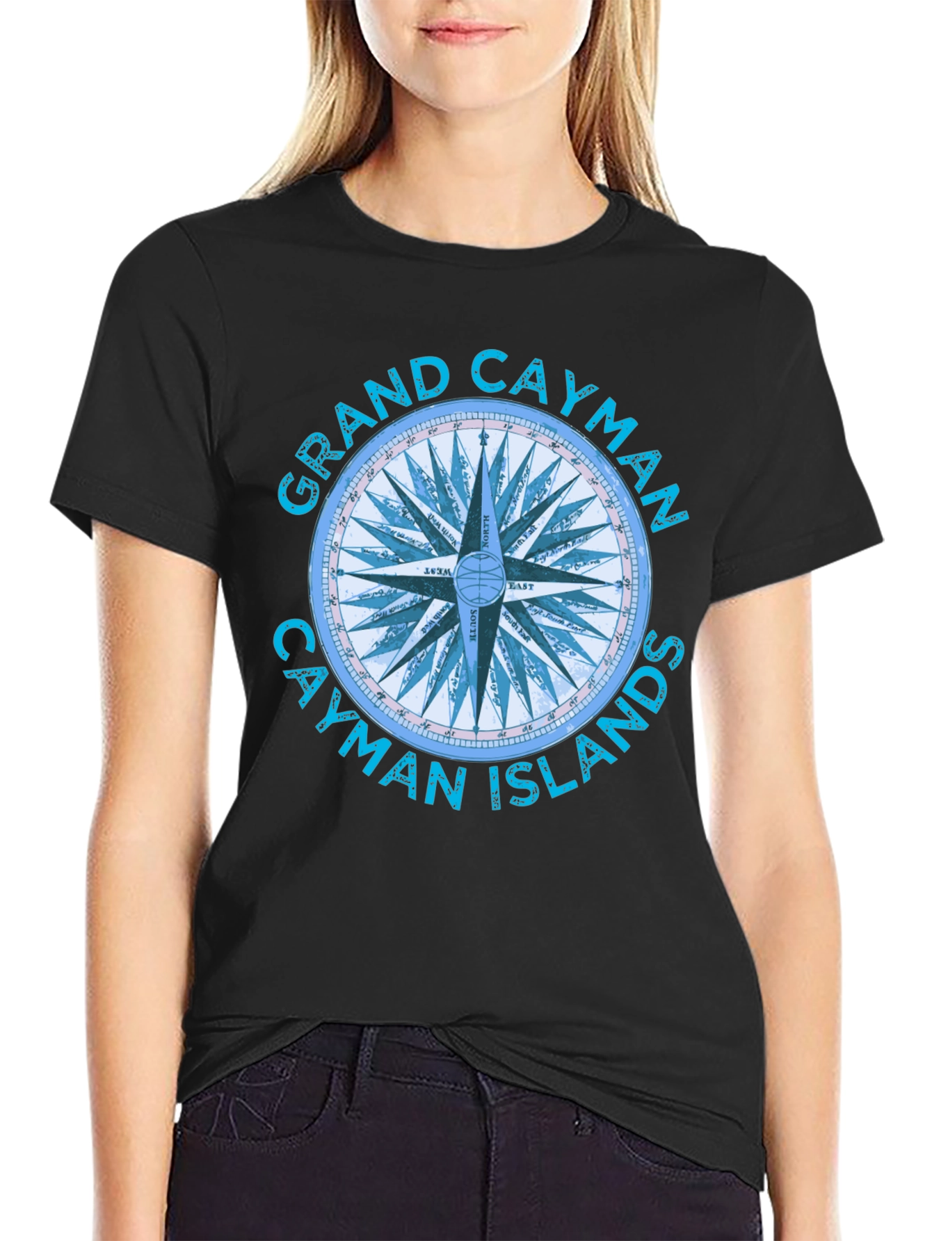 Grand Cayman Compass Islands Graphic T-Shirt