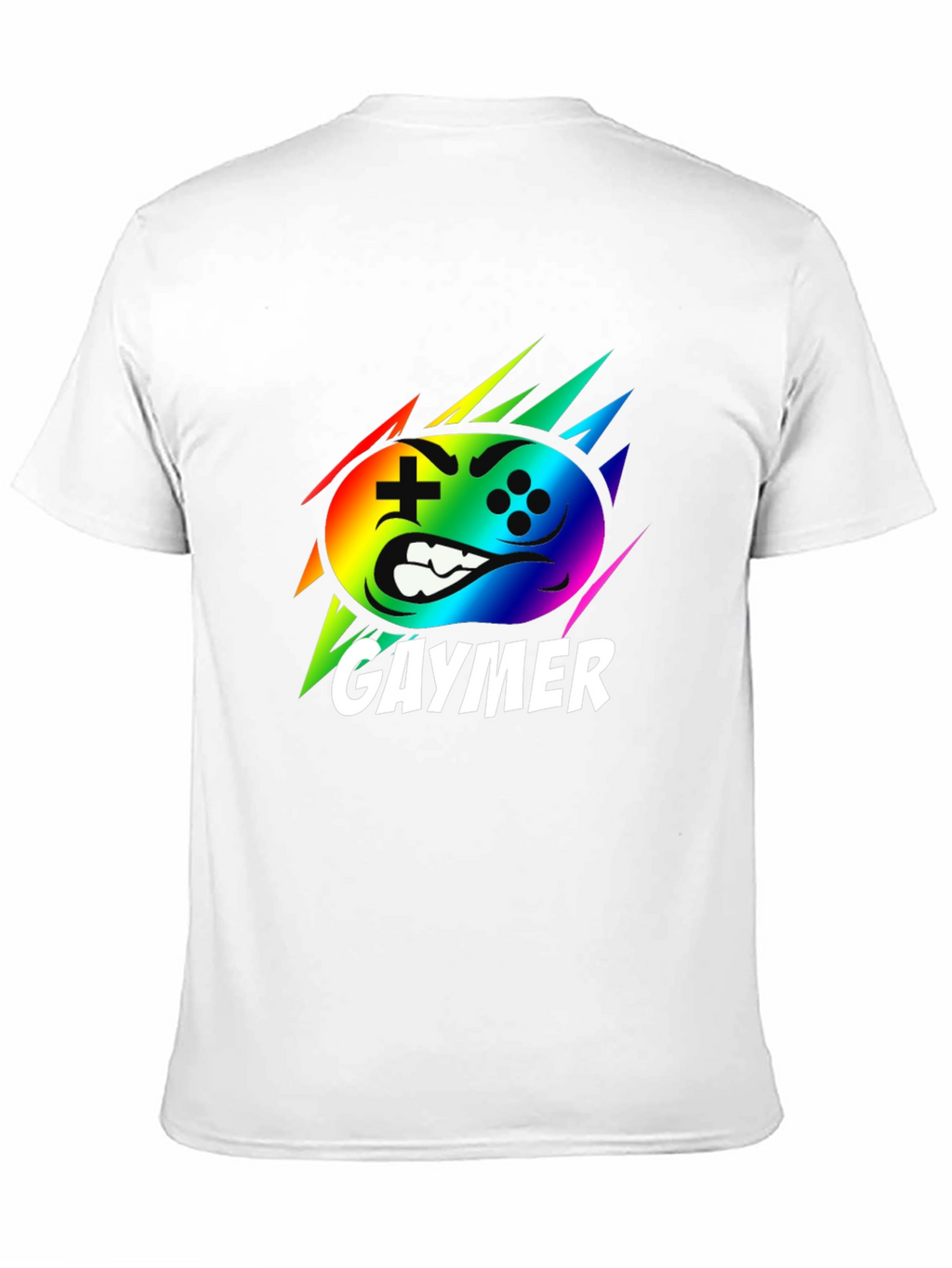 Gaymer Rainbow Controller Graphic Black T-Shirt