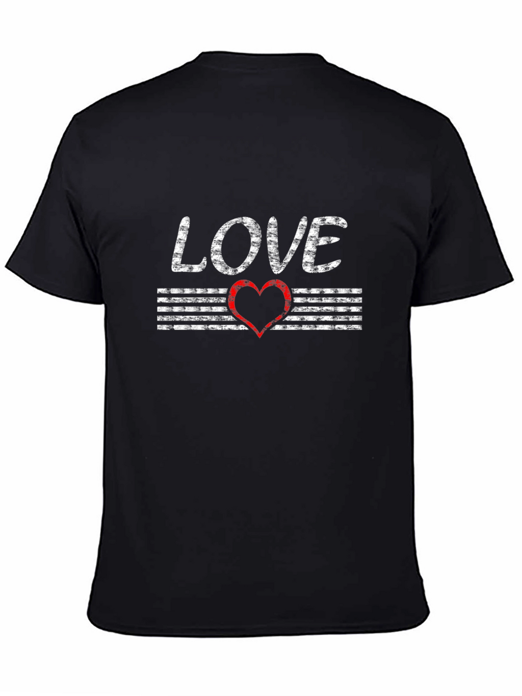 Love Graphic T-Shirt - Distressed Heart Design