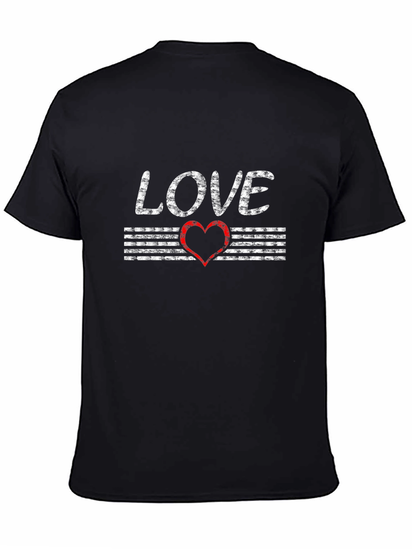 Love Graphic T-Shirt - Distressed Heart Design