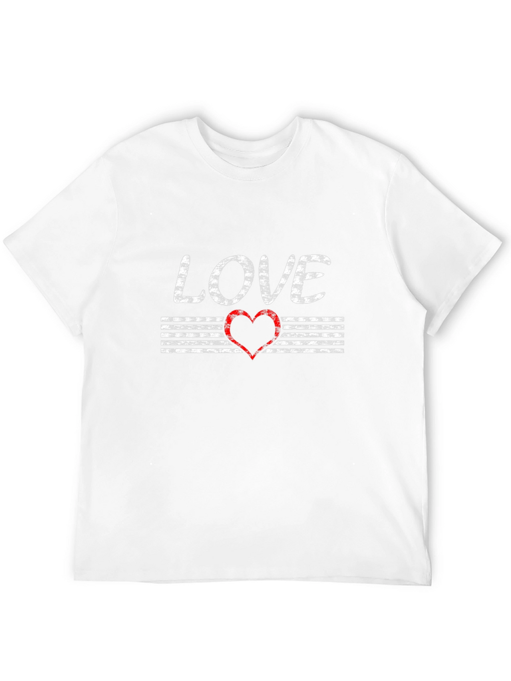 Love Graphic T-Shirt - Distressed Heart Design