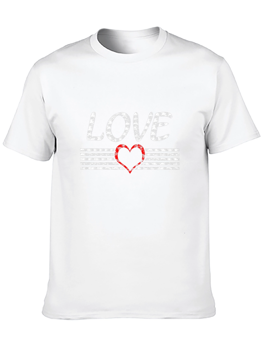 Love Graphic T-Shirt - Distressed Heart Design
