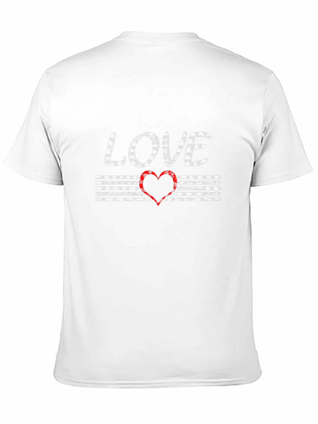 Love Graphic T-Shirt - Distressed Heart Design