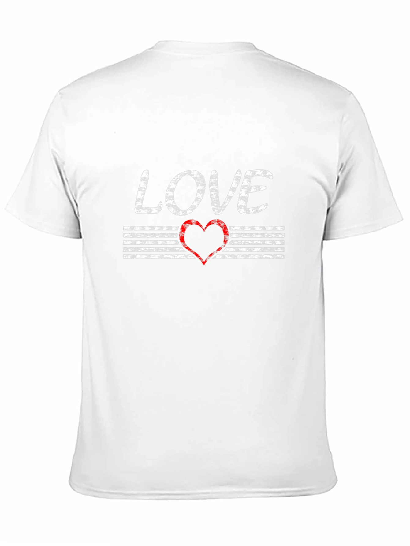 Love Graphic T-Shirt - Distressed Heart Design