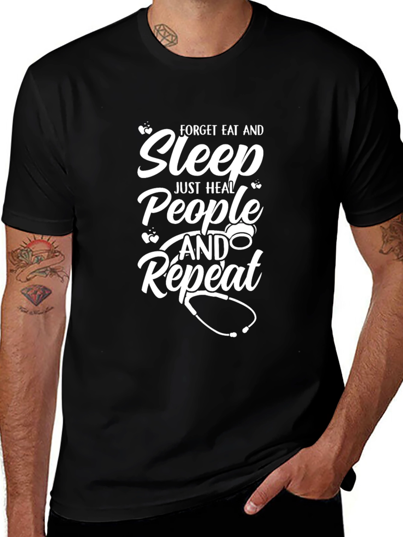 Forget Eat & Sleep Heal People Repeat Tee