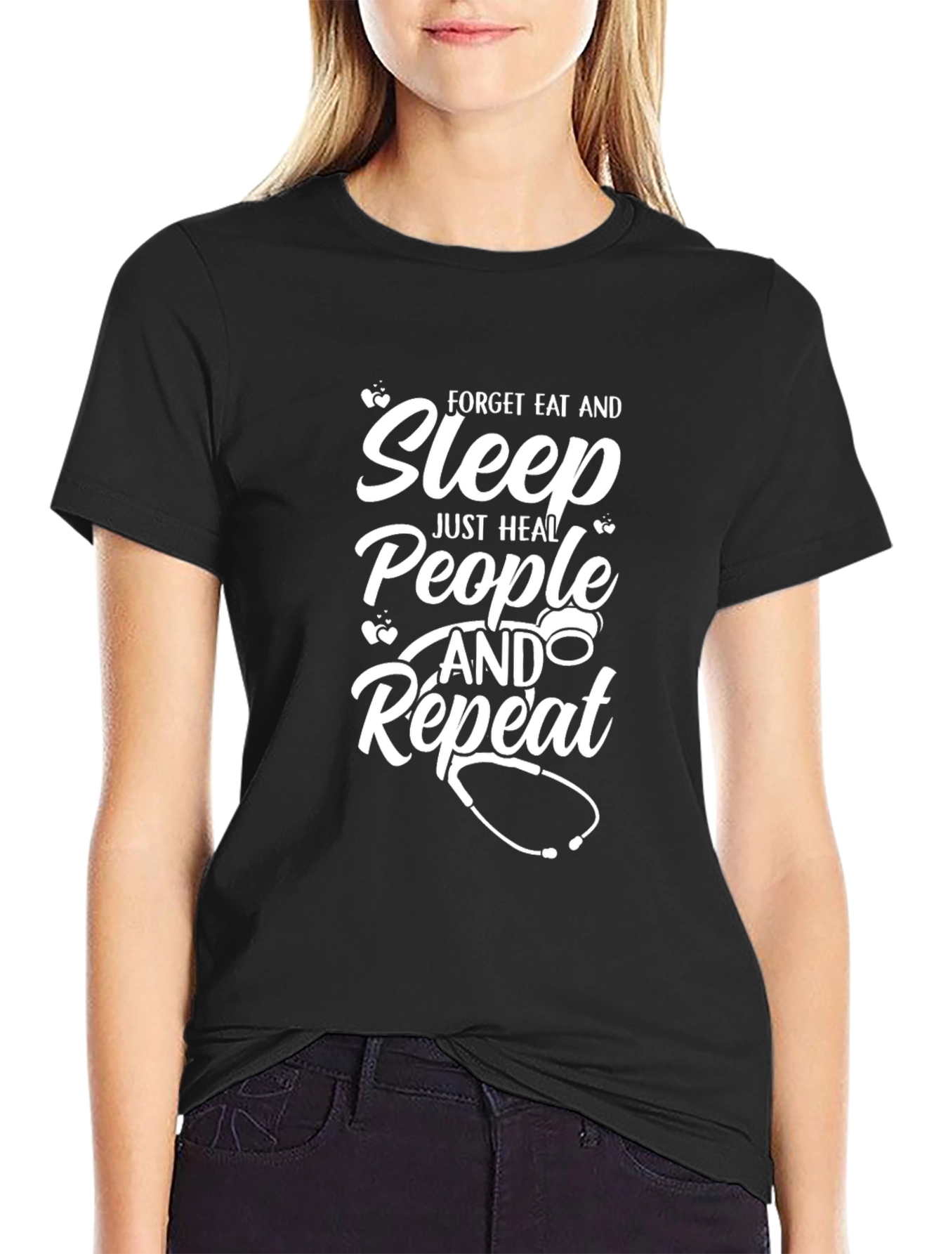 Forget Eat & Sleep Heal People Repeat Tee