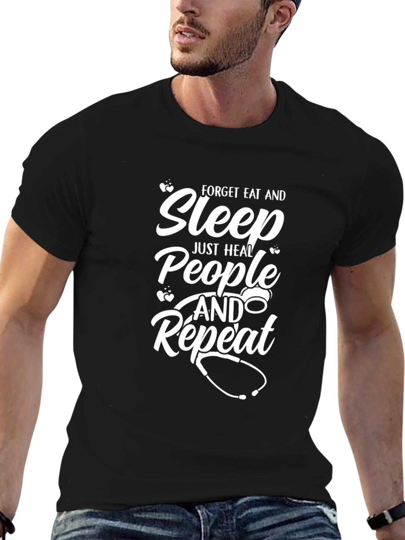 Forget Eat & Sleep Heal People Repeat Tee