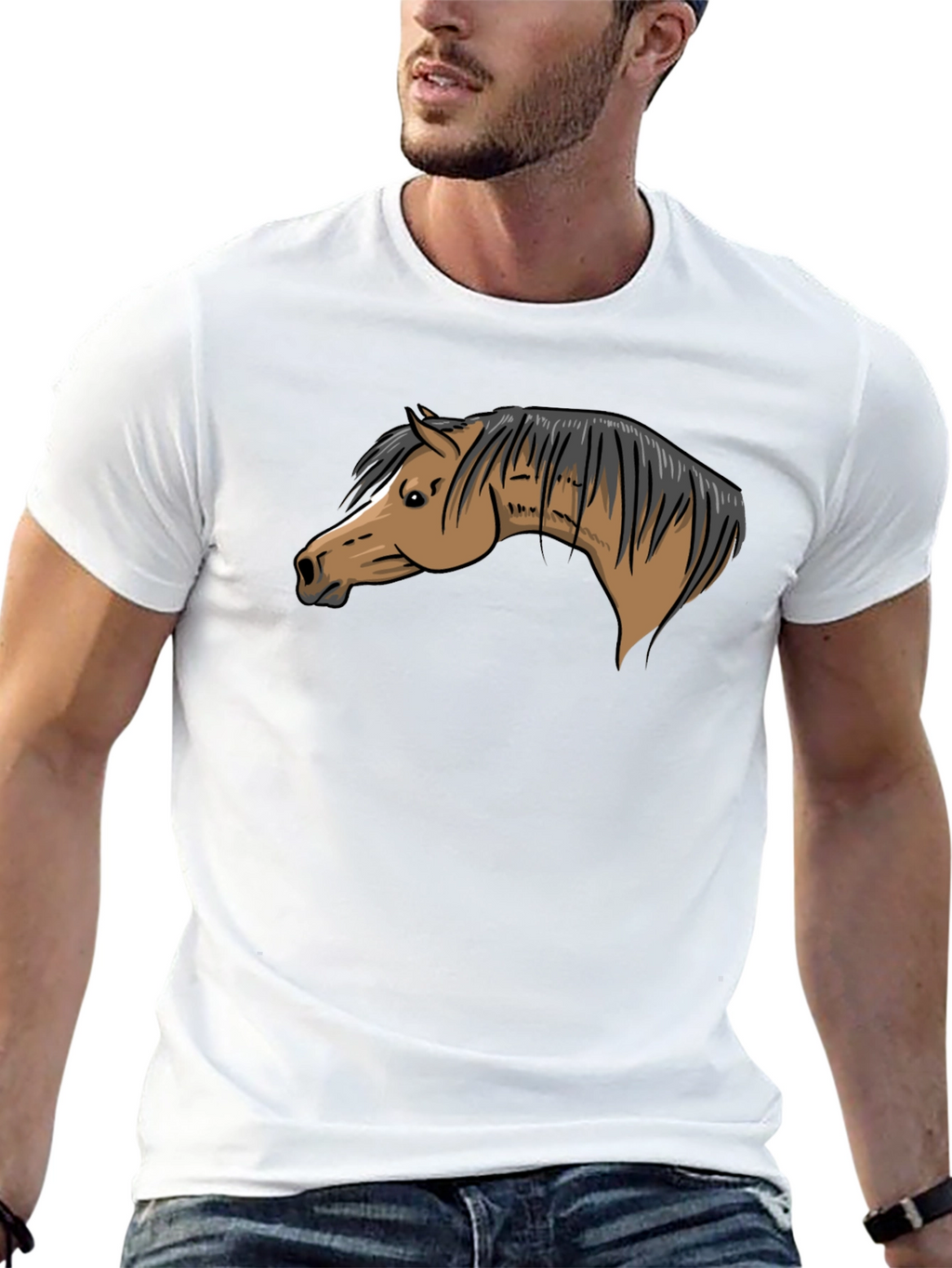 Black Horse Graphic T-Shirt