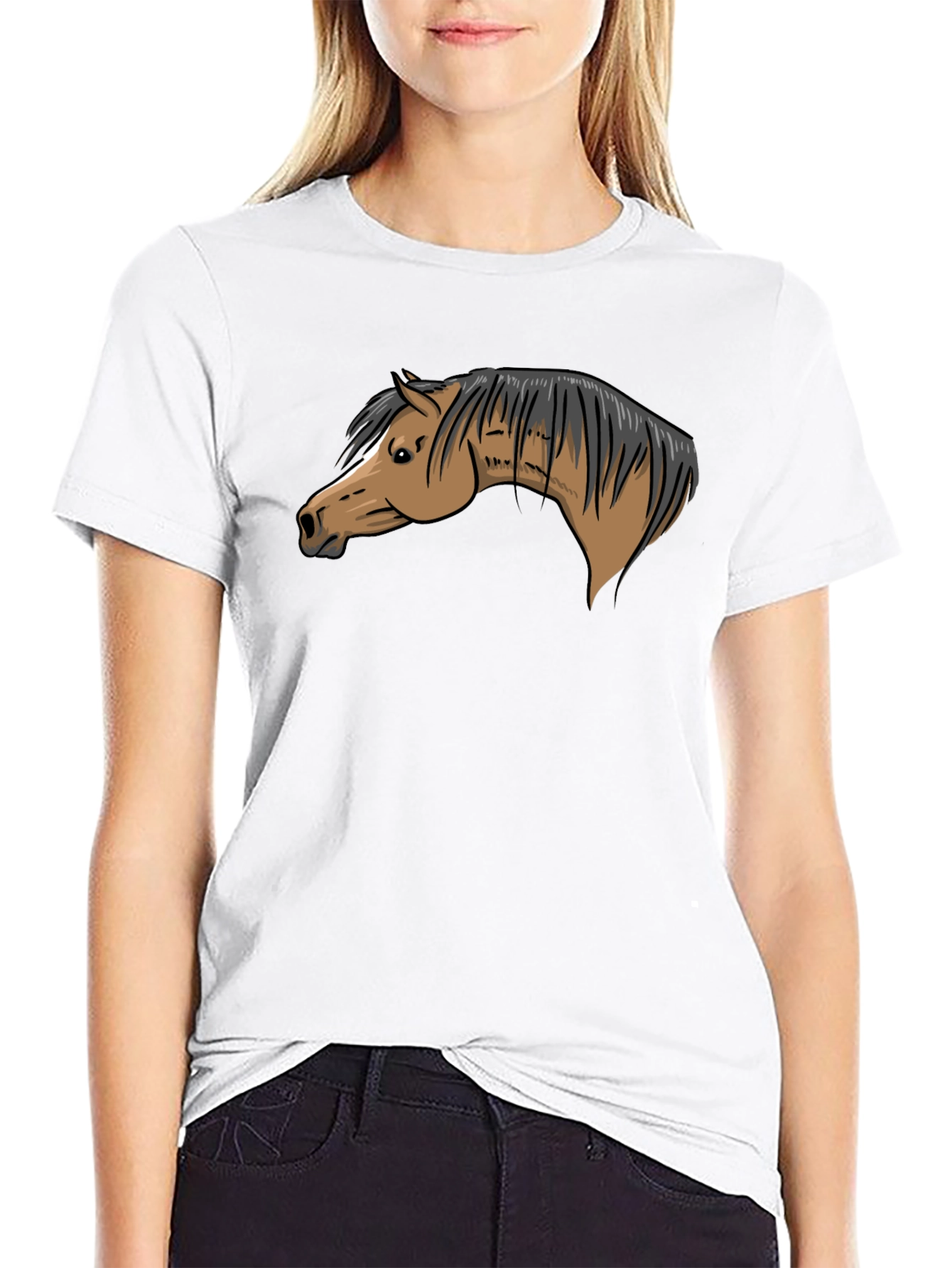 Black Horse Graphic T-Shirt