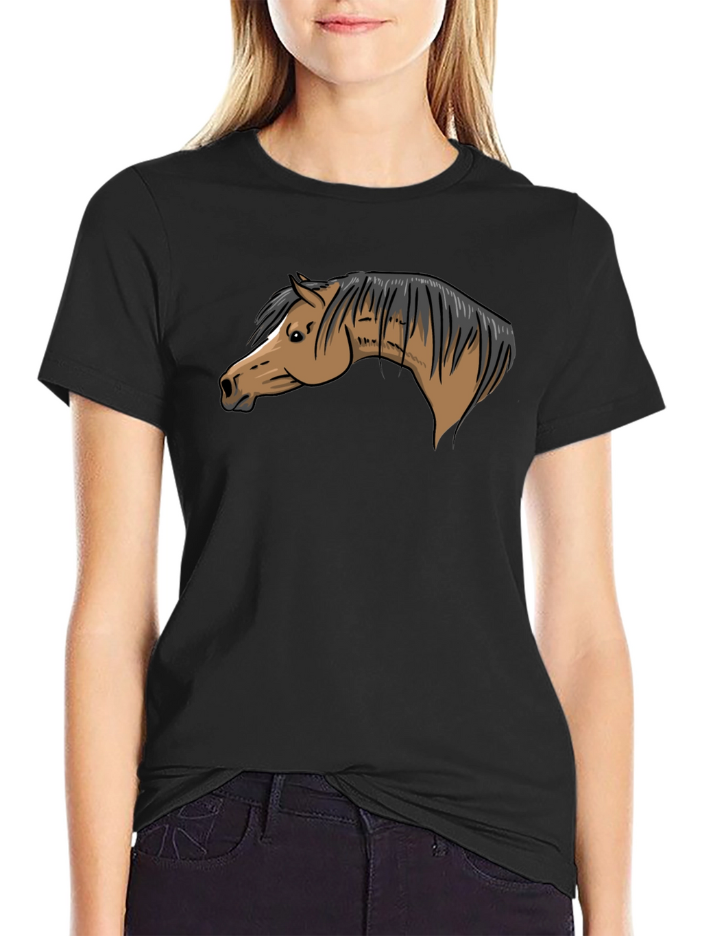Black Horse Graphic T-Shirt