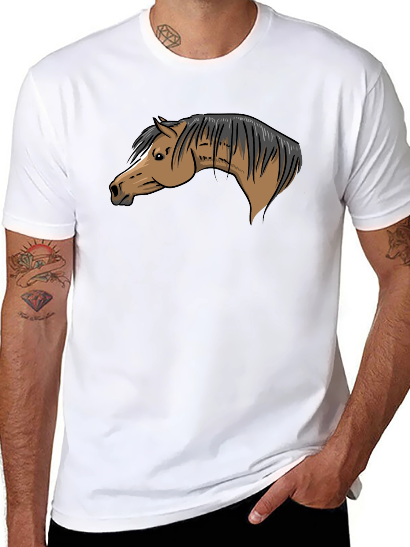Black Horse Graphic T-Shirt