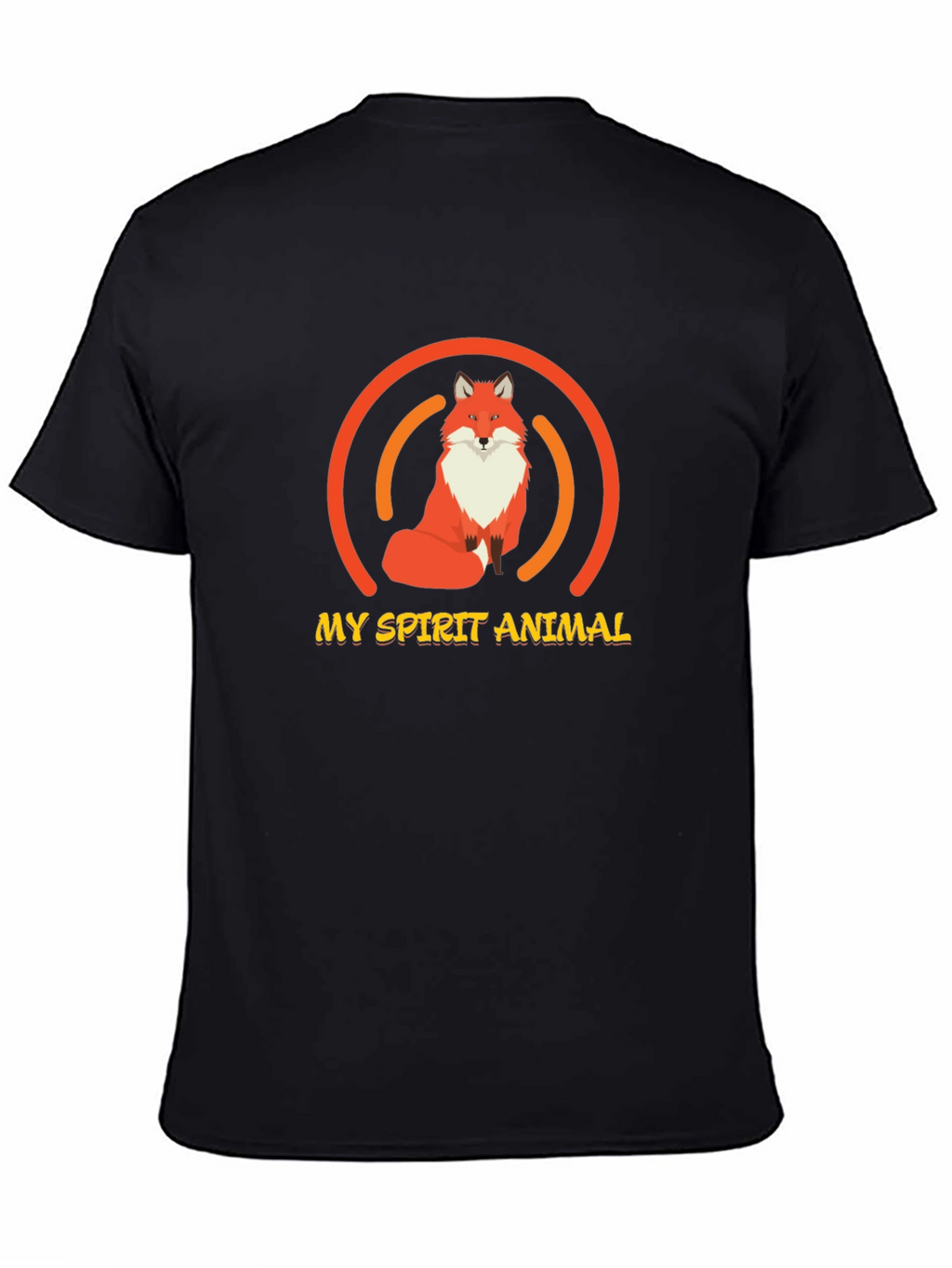 Fox Spirit Animal Graphic Tee - Unisex Black T-Shirt