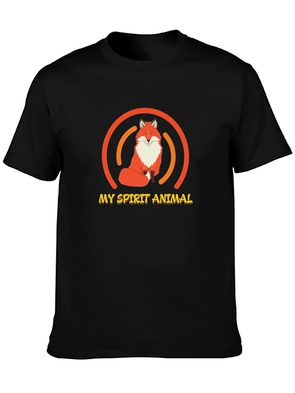 Fox Spirit Animal Graphic Tee - Unisex Black T-Shirt