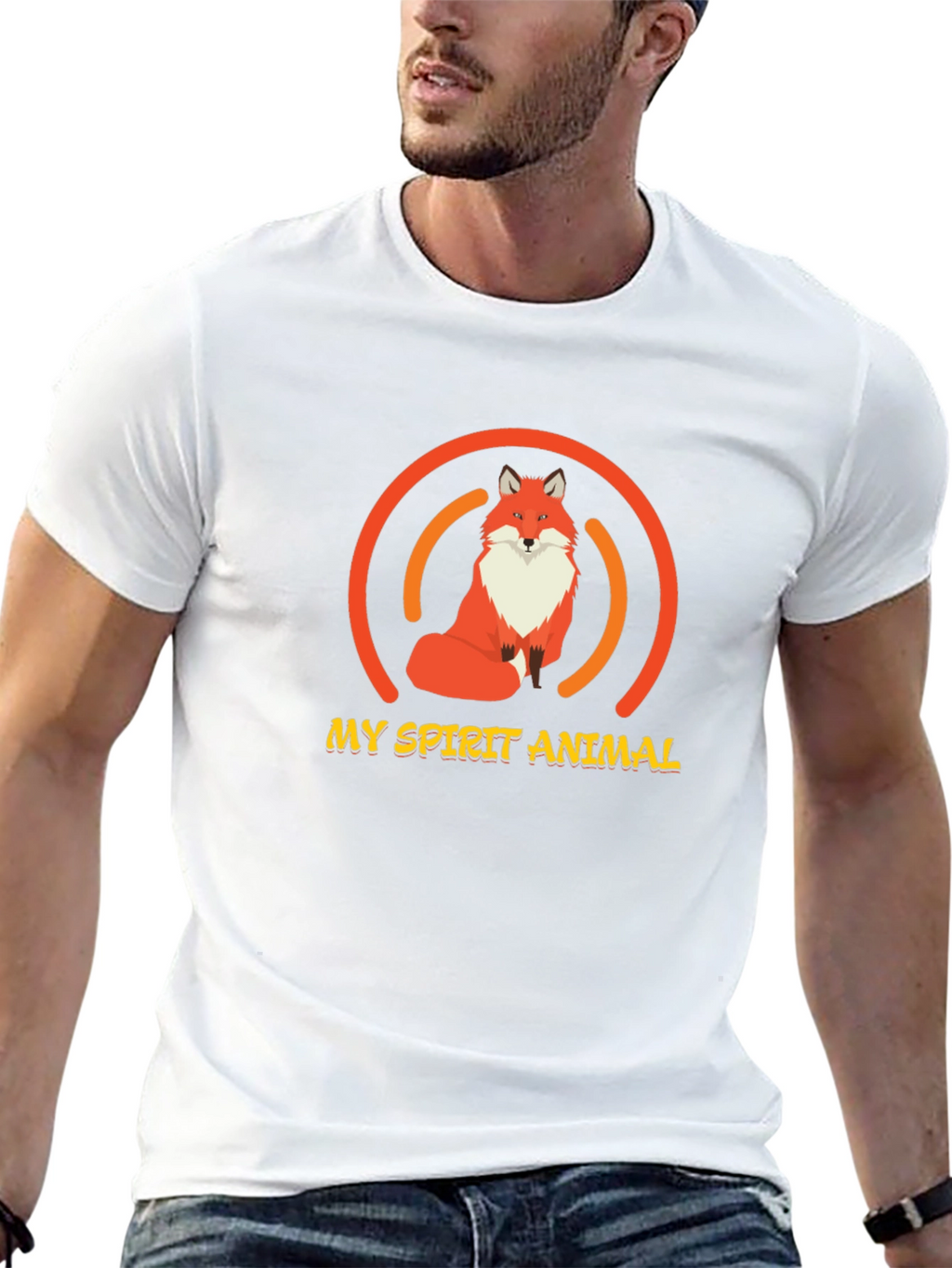 Fox Spirit Animal Graphic Tee - Unisex Black T-Shirt