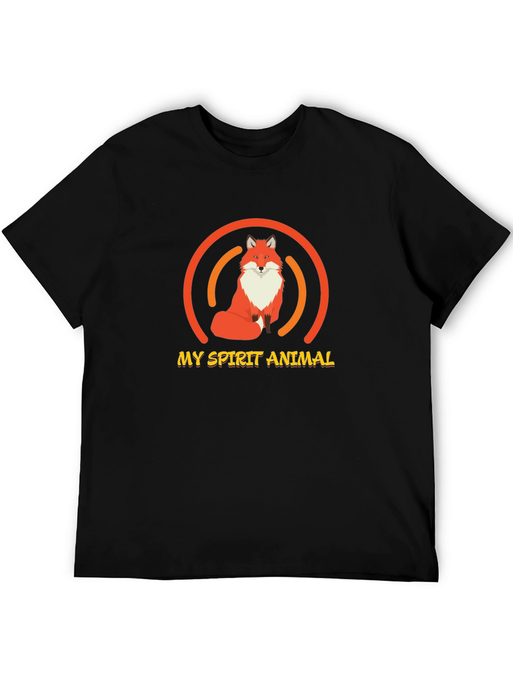 Fox Spirit Animal Graphic Tee - Unisex Black T-Shirt