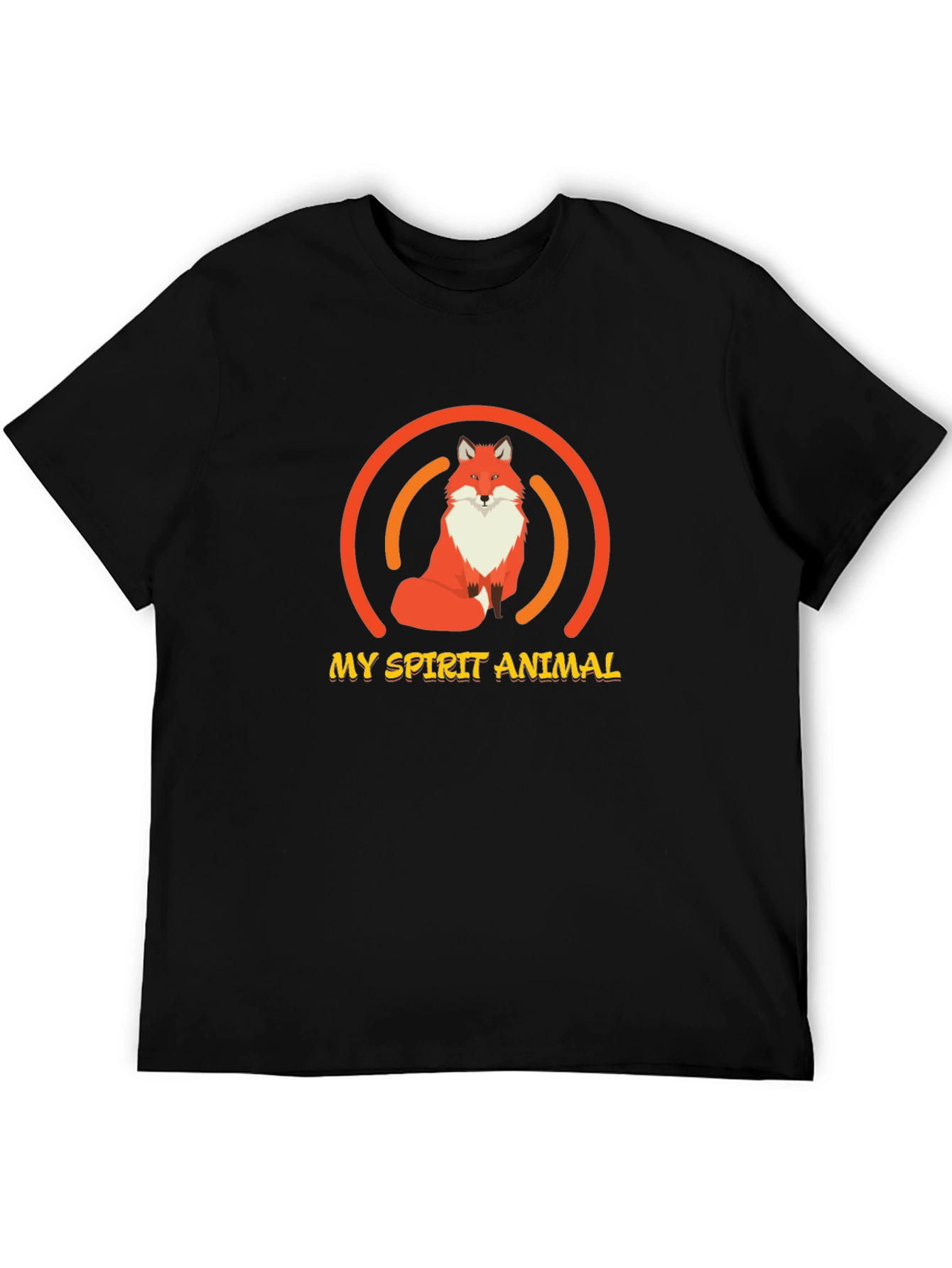 Fox Spirit Animal Graphic Tee - Unisex Black T-Shirt