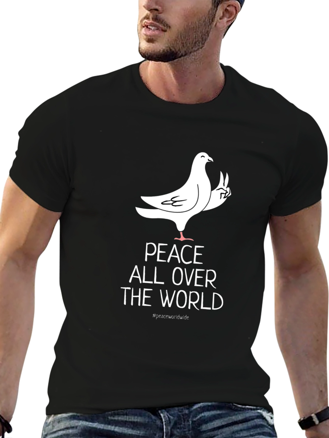 Peace Dove Graphic Tee - All Over the World