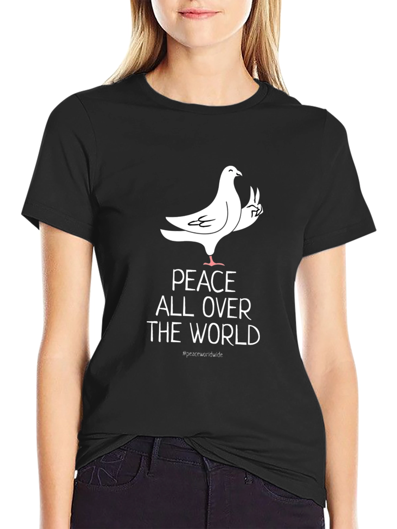 Peace Dove Graphic Tee - All Over the World