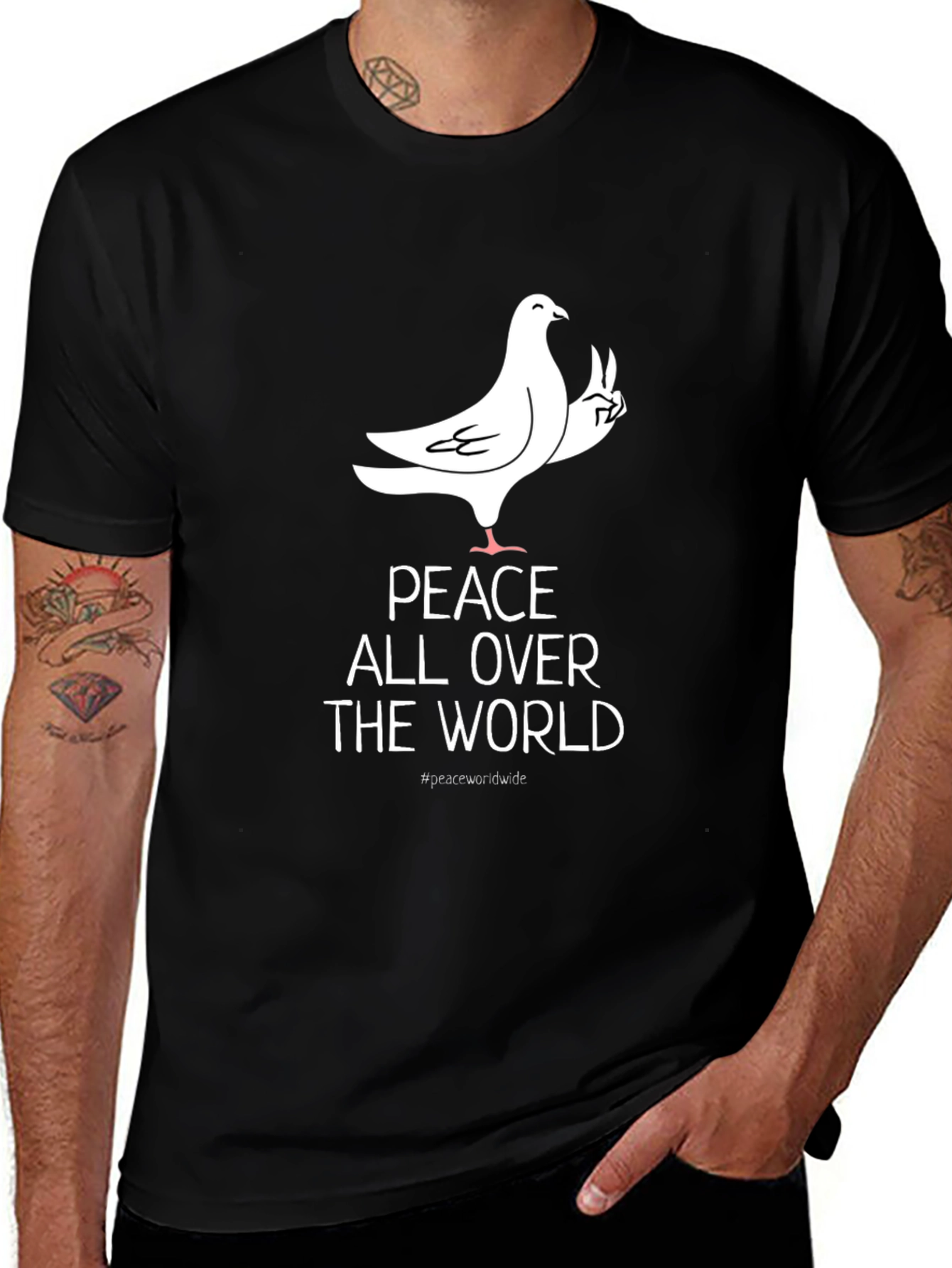 Peace Dove Graphic Tee - All Over the World