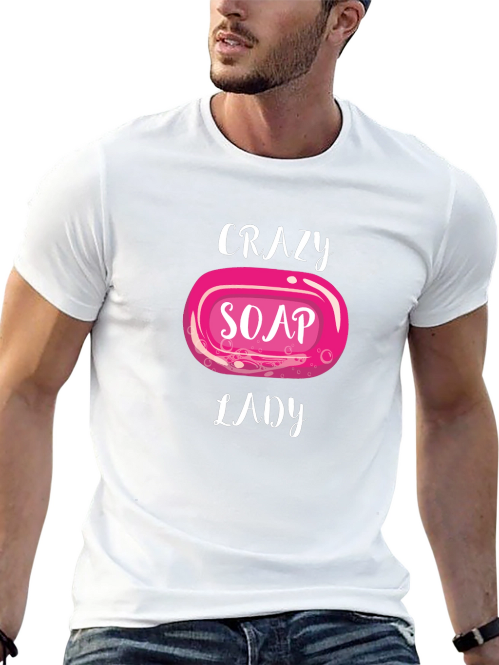 Crazy Soap Lady Black T-Shirt
