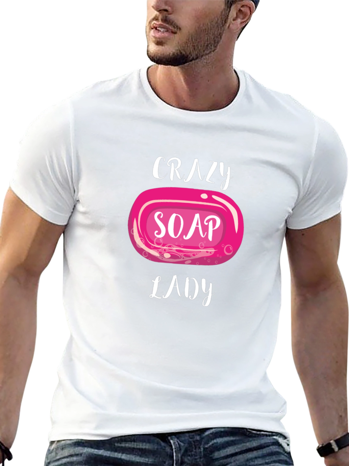 Crazy Soap Lady Black T-Shirt
