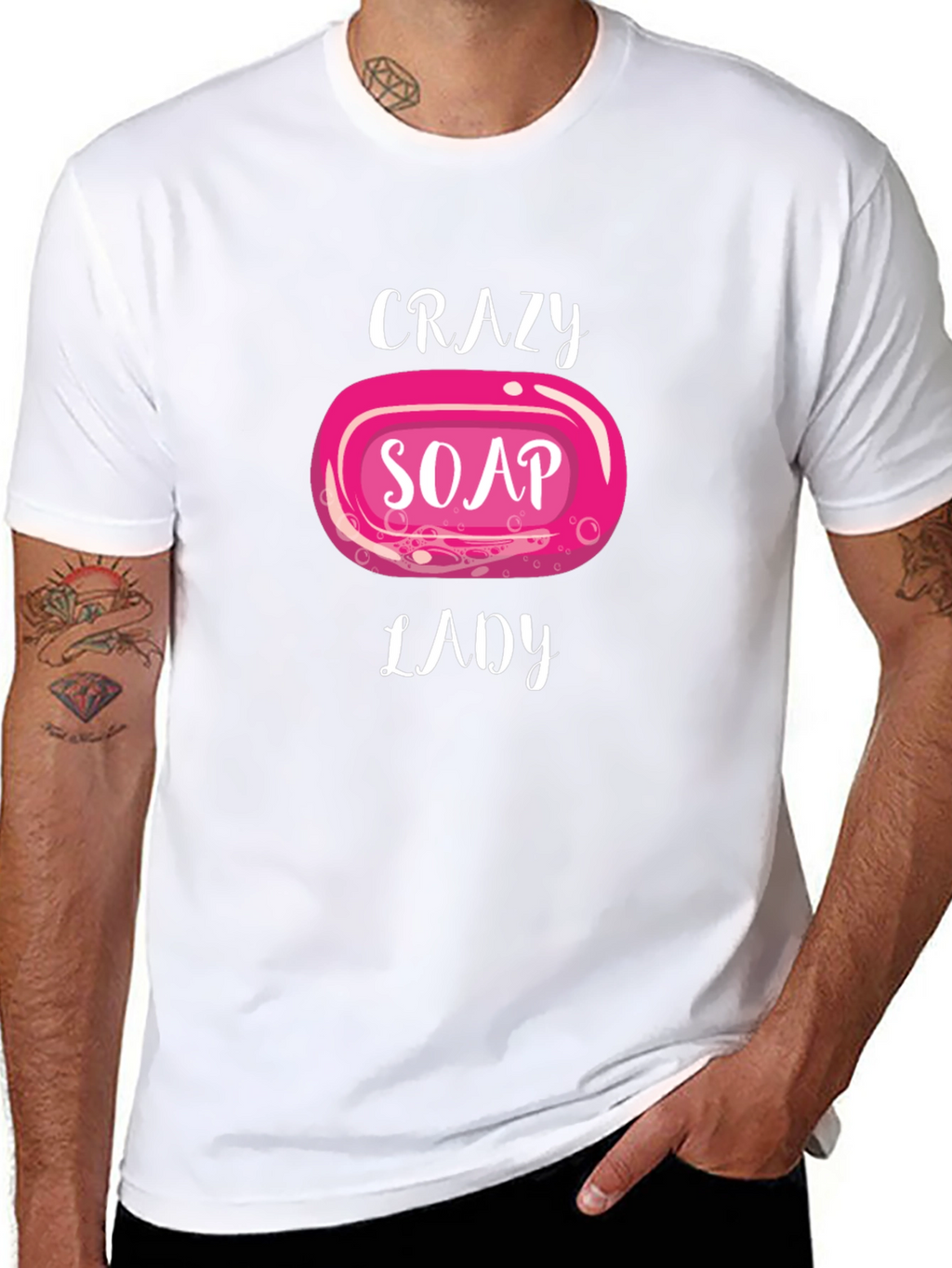 Crazy Soap Lady Black T-Shirt