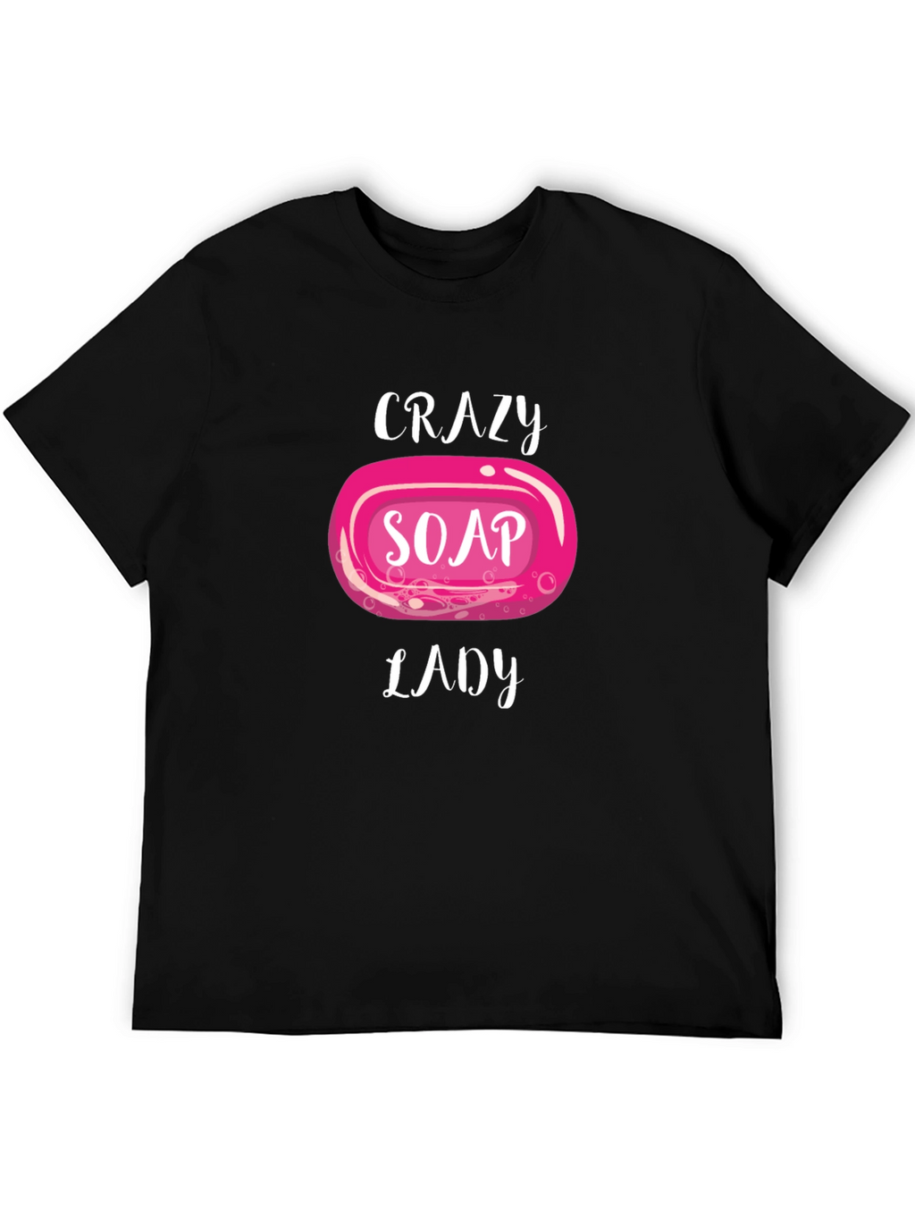 Crazy Soap Lady Black T-Shirt